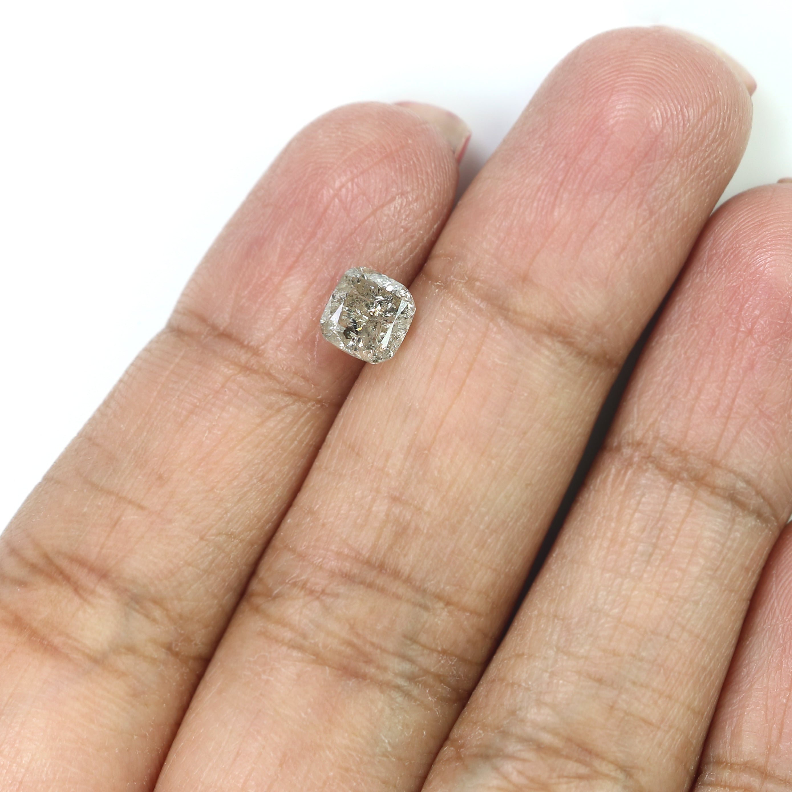 1.01 Ct Natural Loose Cushion Shape Diamond Green Color Cushion Cut Diamond 5.60 MM Natural Green Color Cushion Brilliant Cut Diamond LQ5953