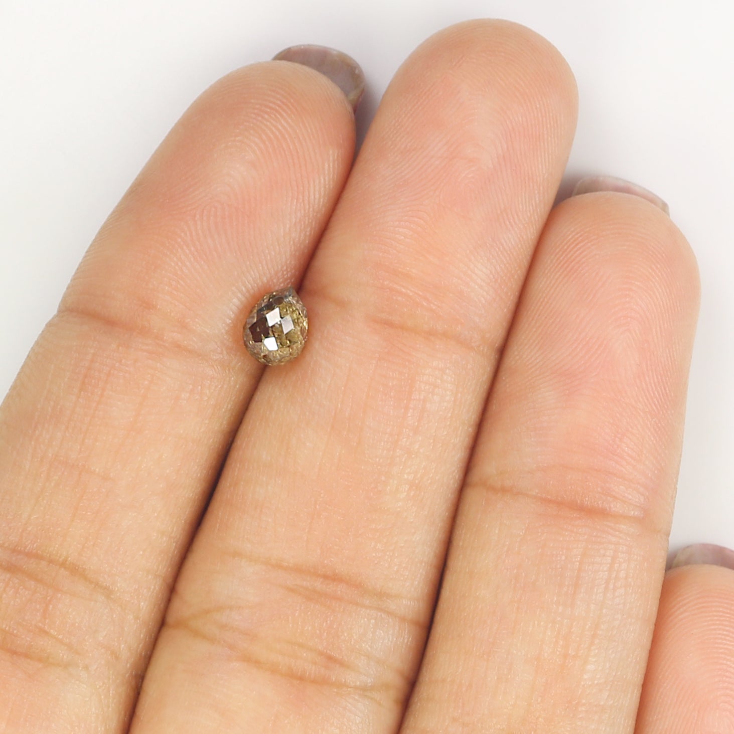0.76 Ct Natural Loose Briolette Shape Diamond Brown Color Drop Cut Diamond 5.20 MM Natural Loose Yellow Color Briolette Cut Diamond LQ9839