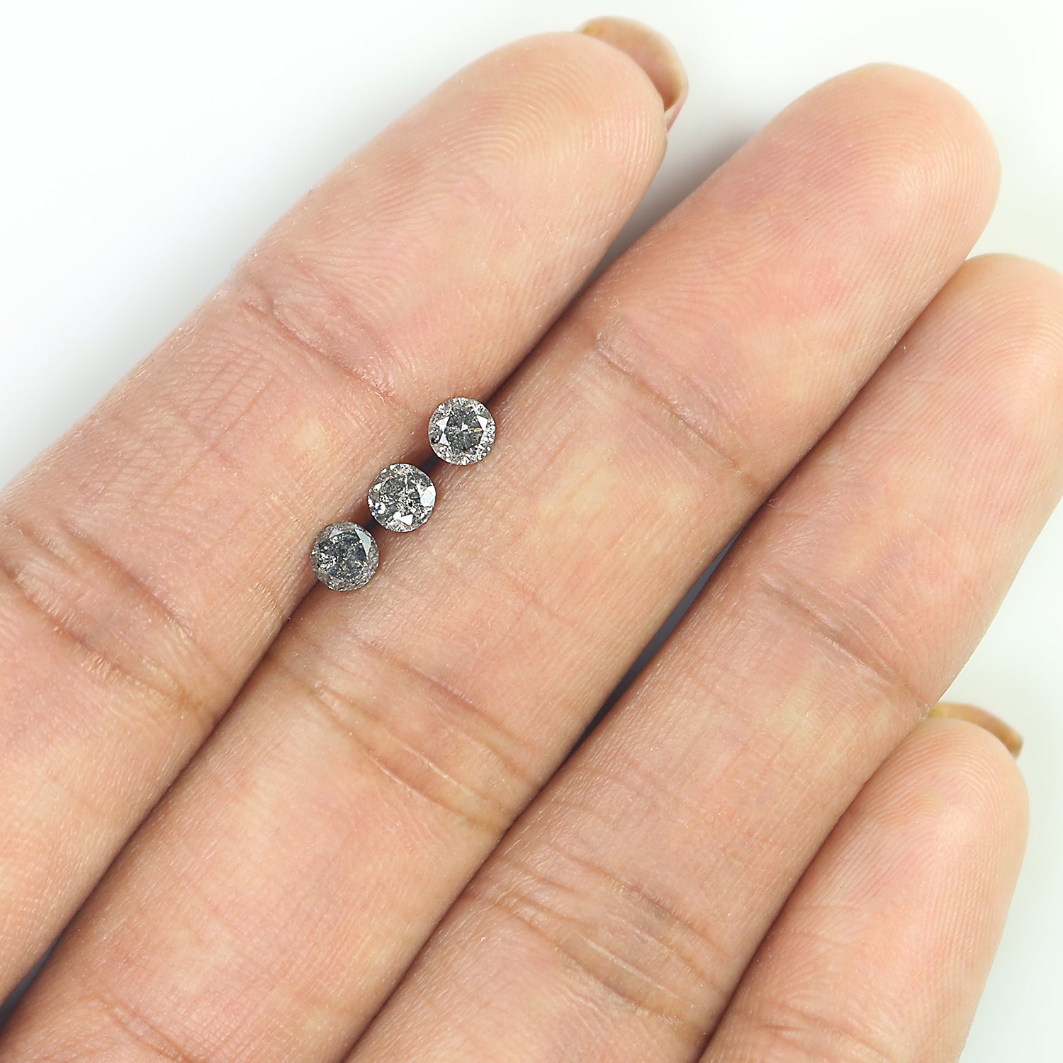 0.65 CT Natural Loose Round Shape Diamond Salt And Pepper Round Cut Diamond 3.60 MM Natural Loose Diamond Round Brilliant Cut Diamond LQ9080