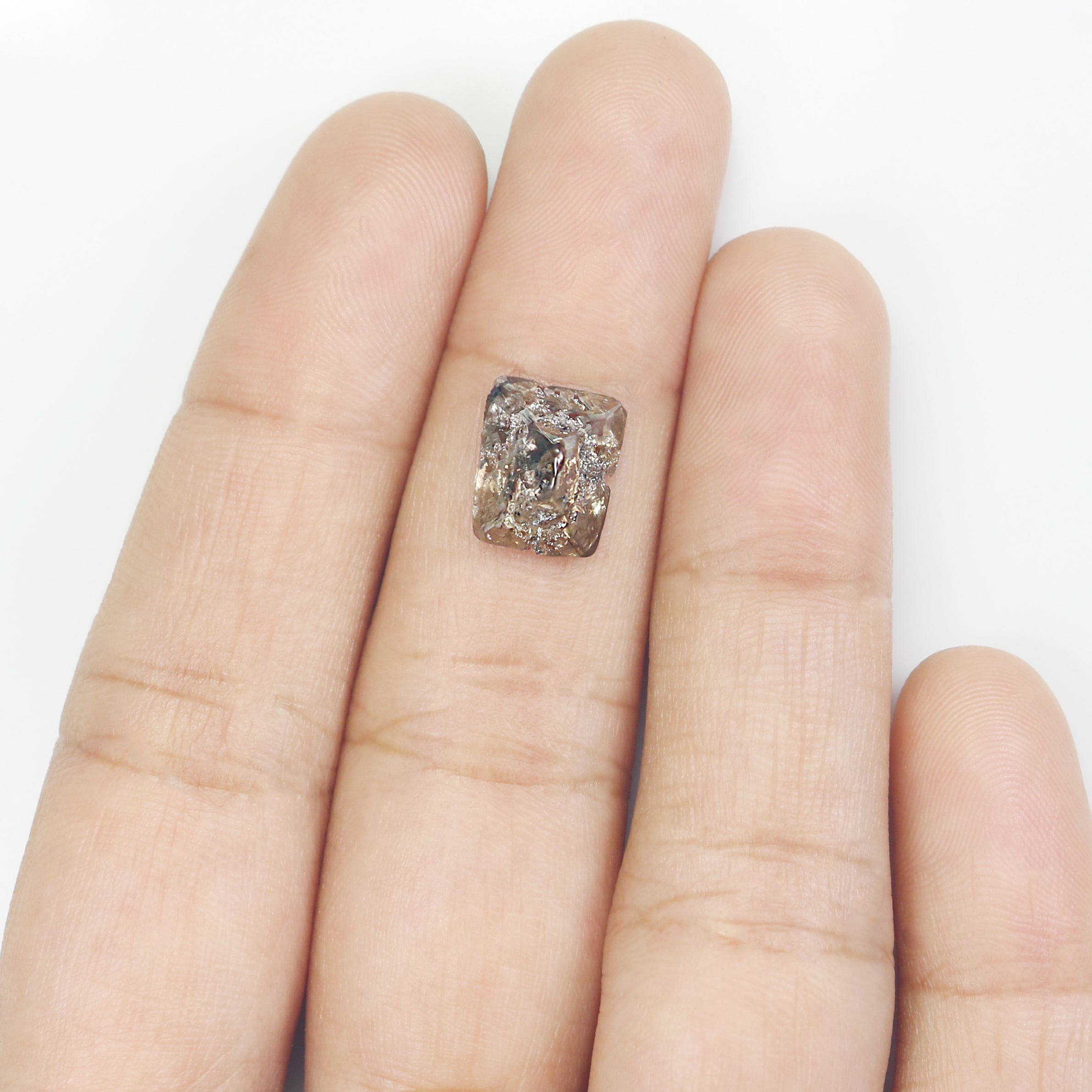 2.81 CT Natural Loose Rough Shape Diamond Brown Color Rough Cut Diamond 9.55 MM Natural Loose Brown Color Rough Irregular Cut Diamond N145