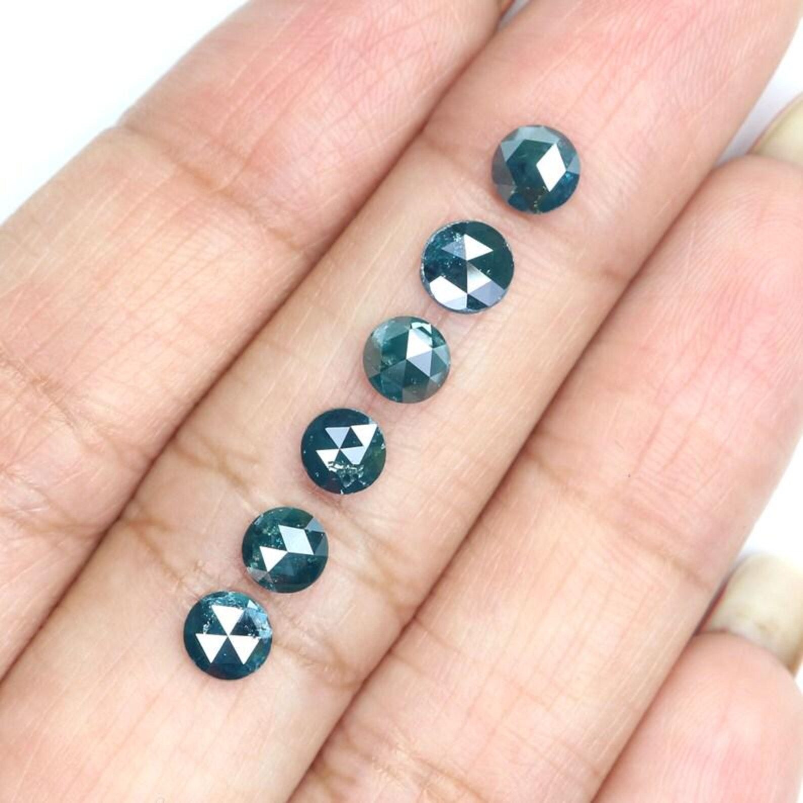 2.25 CT Natural Loose Round Shape Diamond Blue Color Round Diamond 4.60 MM Natural Loose Diamond Blue Color Round Rose Cut Diamond NQ2057