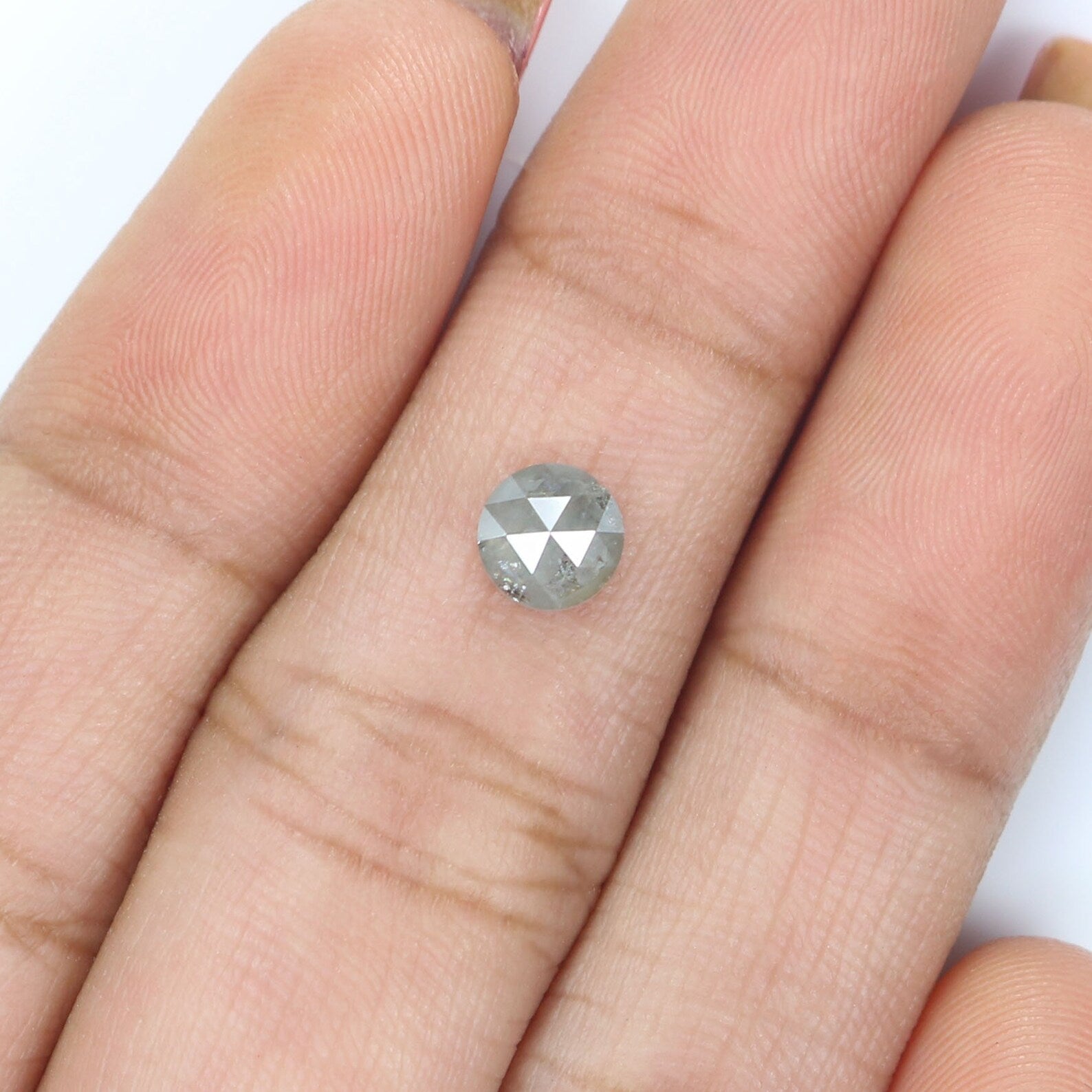 0.70 CT Natural Loose Round Rose Cut Diamond Grey Color Round Cut Diamond 5.20 MM Natural Loose Diamond Round Rose Cut Shape Diamond N8918