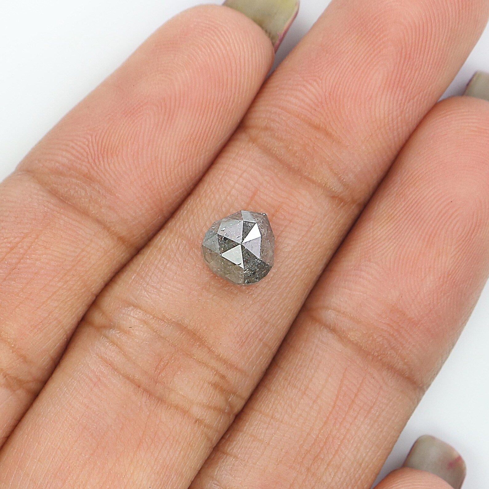 1.21 CT Natural Loose Triangle Shape Diamond Grey Triangle Cut Diamond 6.60 MM Natural Loose Diamond Triangle Shape Rose Cut Diamond NQ8147