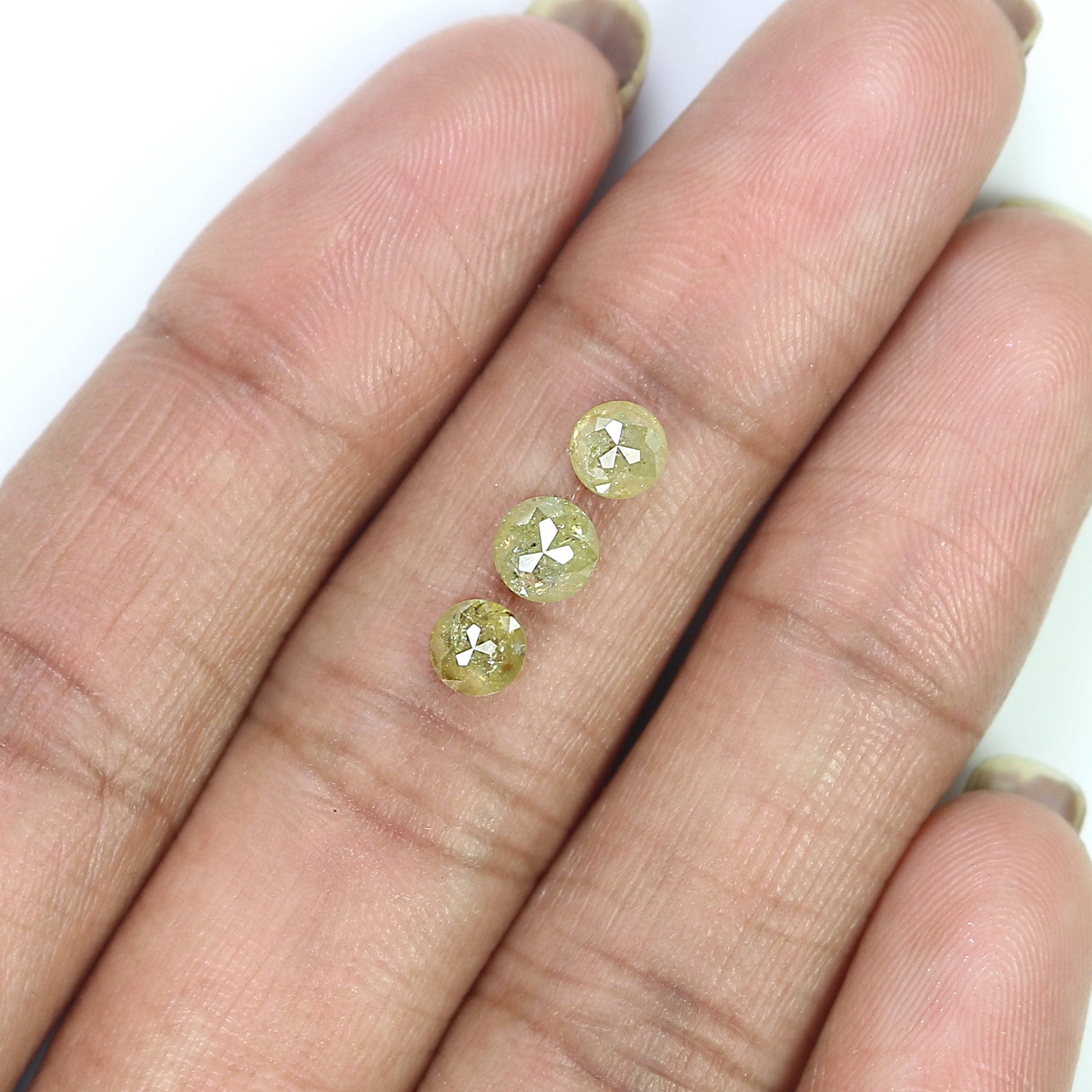 1.65 CT Natural Loose Round Rose Cut Diamond Yellow Color Round Shape Diamond 4.50 MM Natural Yellow Color Round Rose Cut Diamond LQ9211