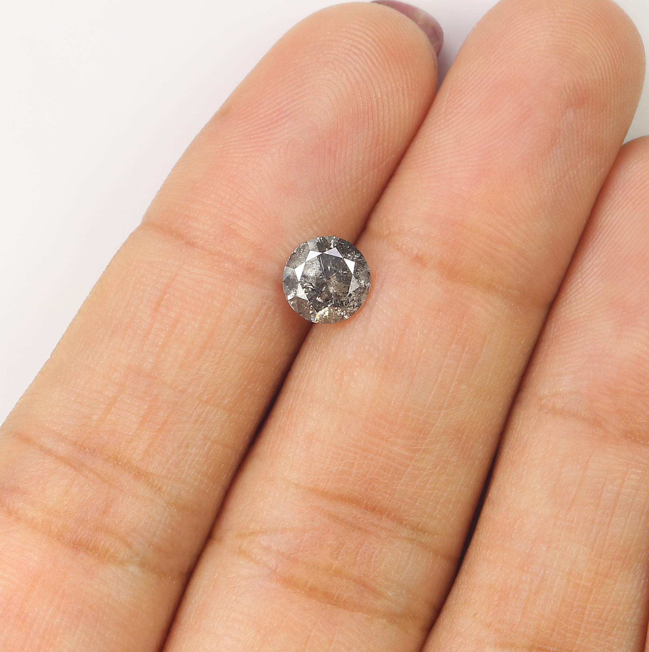 0.82 CT Natural Loose Round Shape Diamond Salt And Pepper Round Cut Diamond 6.00 MM Natural Loose Diamond Round Brilliant Cut Diamond LQ605