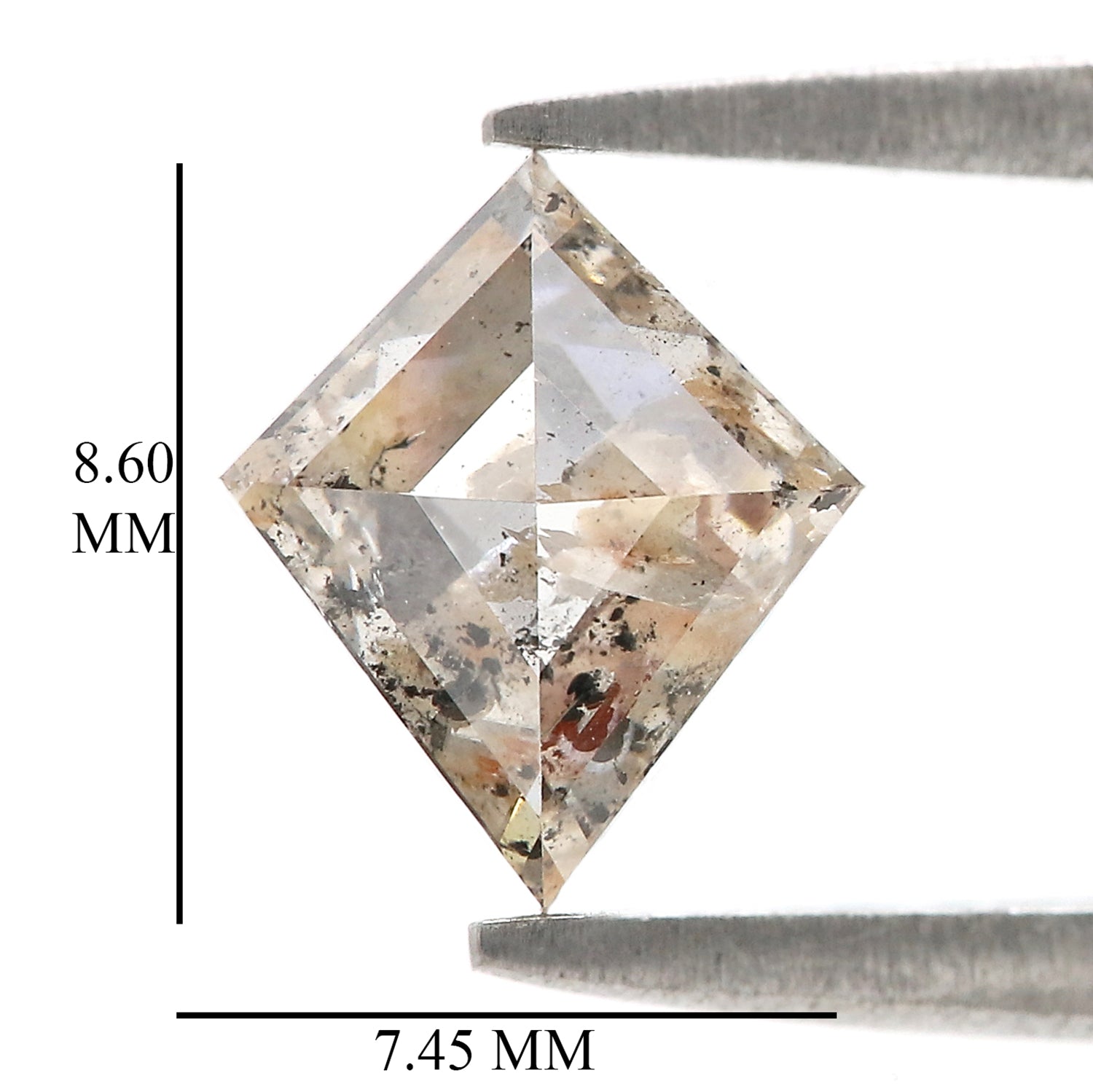1.07 Ct Natural Loose Kite Shape Diamond Gray Brown Color Kite Shape Diamond 8.60 MM Natural Loose Diamond Kite Rose Cut Diamond QK2176