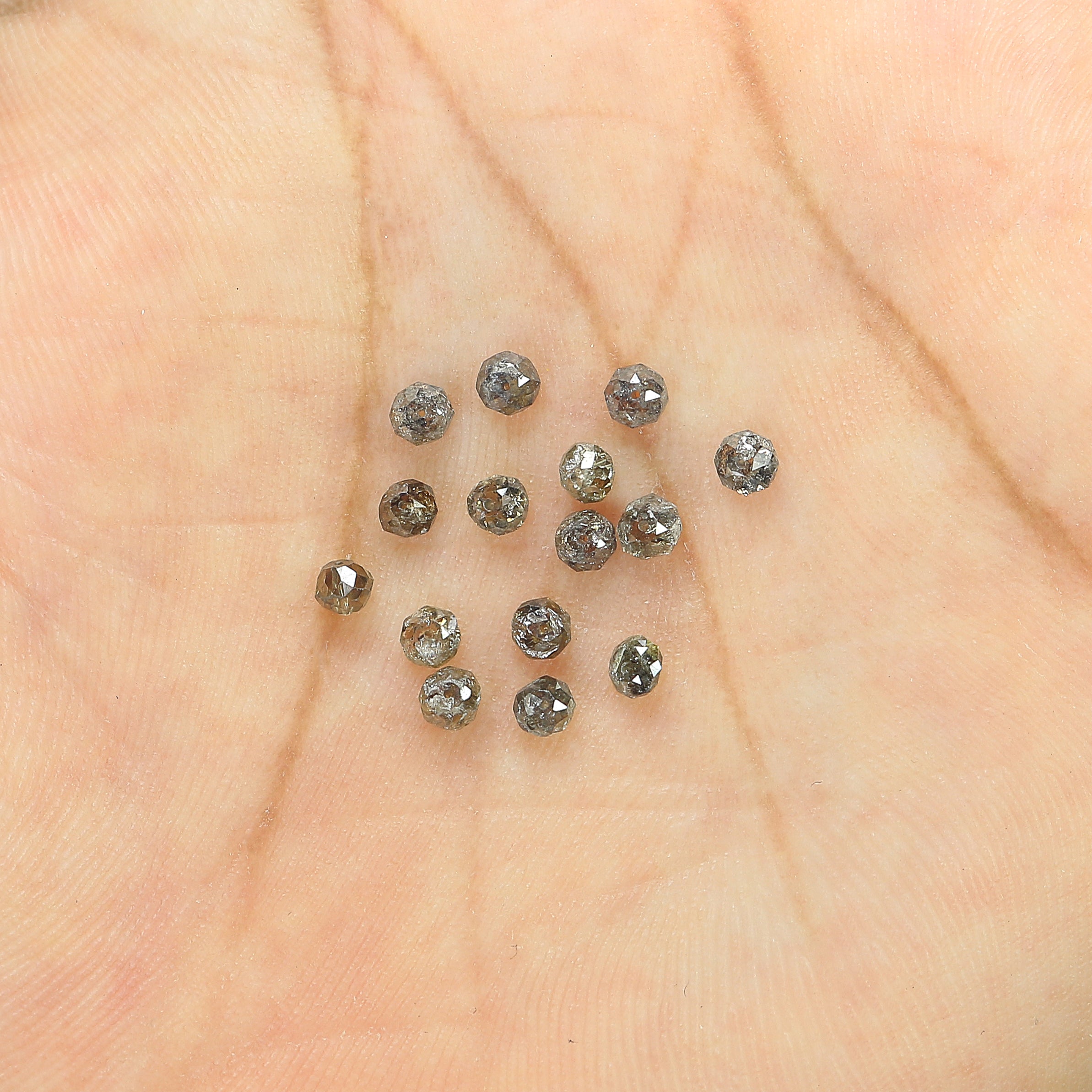 2.29 CT Natural Loose Bead Shape Diamond Brown Color Bead Cut Diamond 2.50 MM Natural Loose Brown Color Diamond Bead Rose Cut Diamond LQ1735