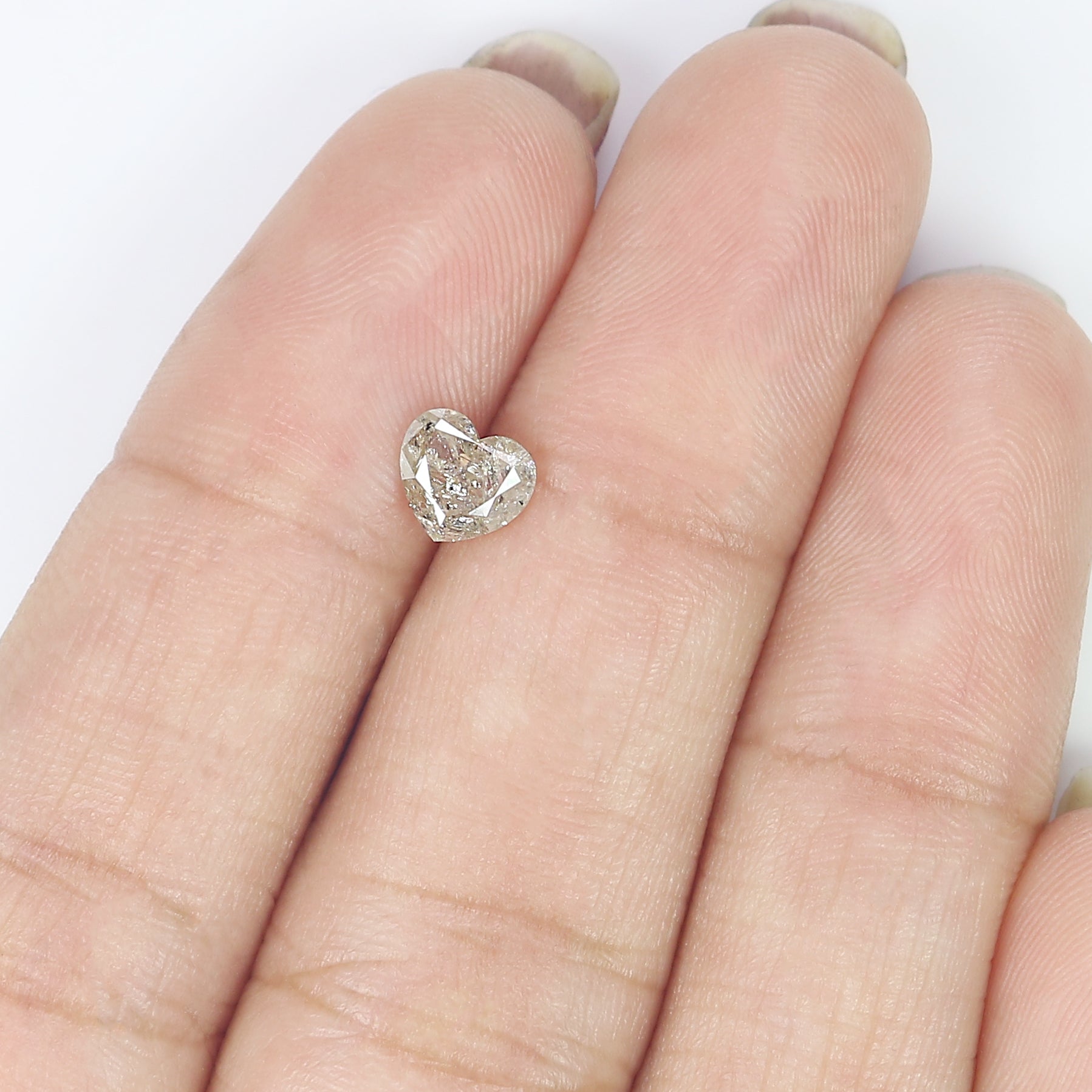 0.60 CT Natural Loose Heart Shape Diamond Yellow Color Heart Cut Diamond 5.10 MM Natural Loose Grey Color Heart Brilliant Cut Diamond LQ7409