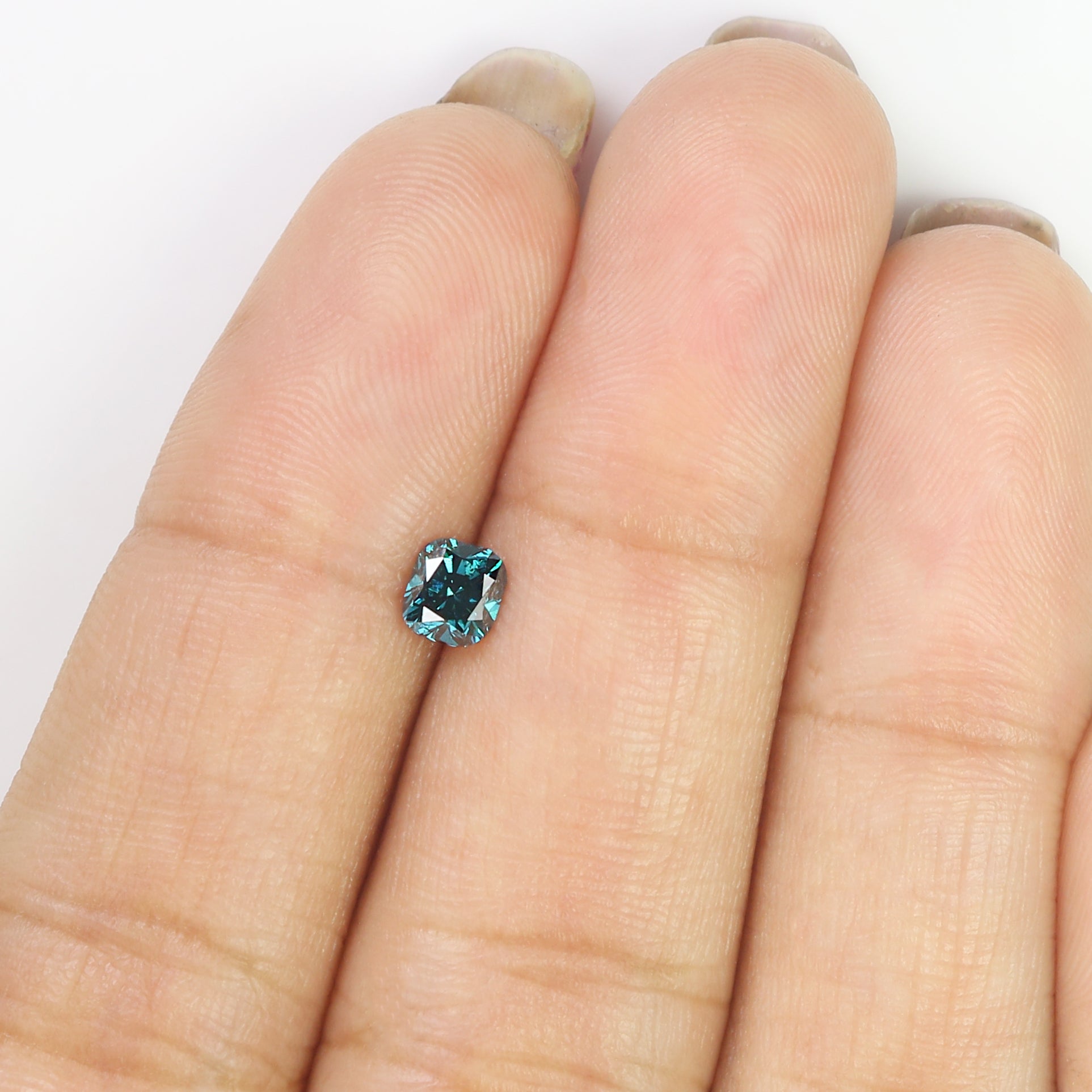 0.41 CT Natural Loose Cushion Shape Diamond Blue Color Cushion Diamond 4.30 MM Natural Loose Blue Color Cushion Brilliant Cut Diamond LQ860