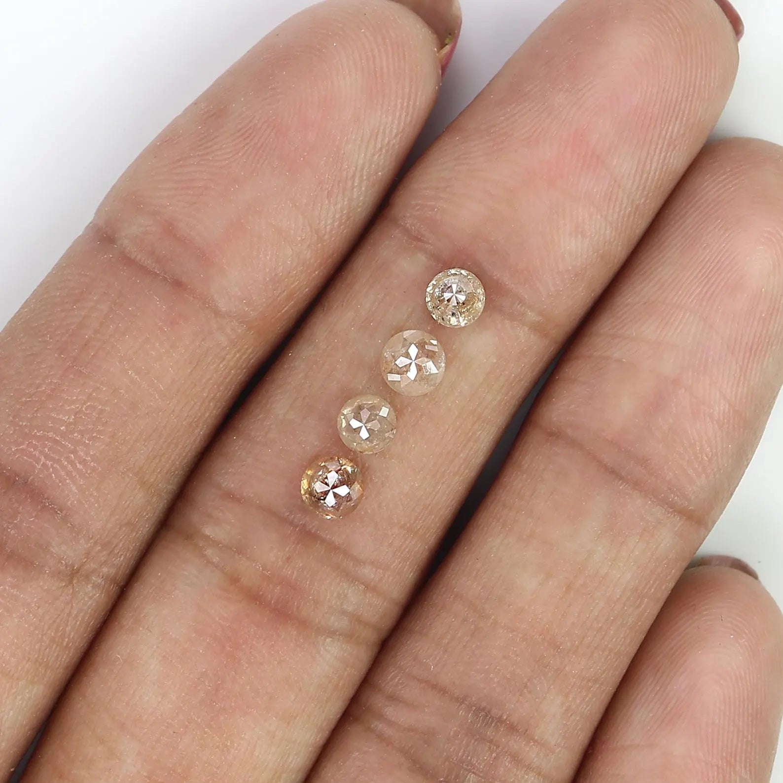 1.24 Ct Natural Loose Round Rose Cut Diamond Brown Color Round Shape Diamond 3.70 MM Natural Loose Brown Color Round Rose Cut Diamond NQ1766