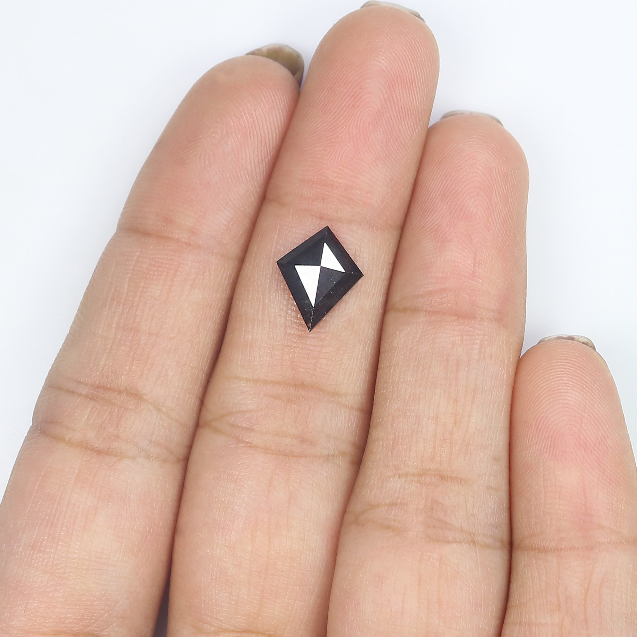 1.10 CT Natural Loose Kite Shape Diamond Salt And Pepper Kite Diamond 10.60 MM Natural Black Grey Color Diamond Kite Rose Cut Diamond L3399
