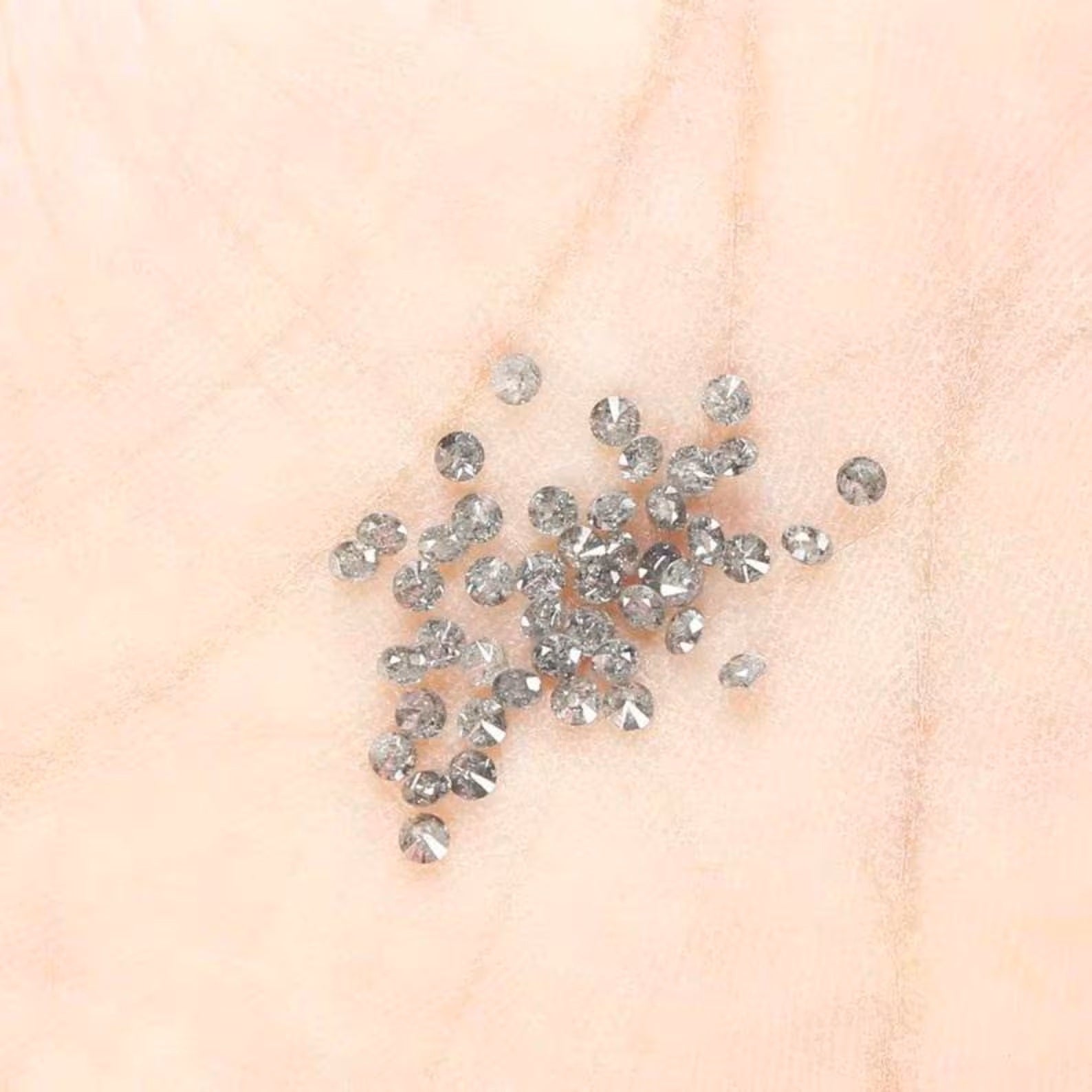 1.25 Ct Natural Loose Round Brilliant Cut Diamond Salt And Pepper Diamond 1.80 MM Natural Diamond Black Grey Color Round Cut Diamond NQ833