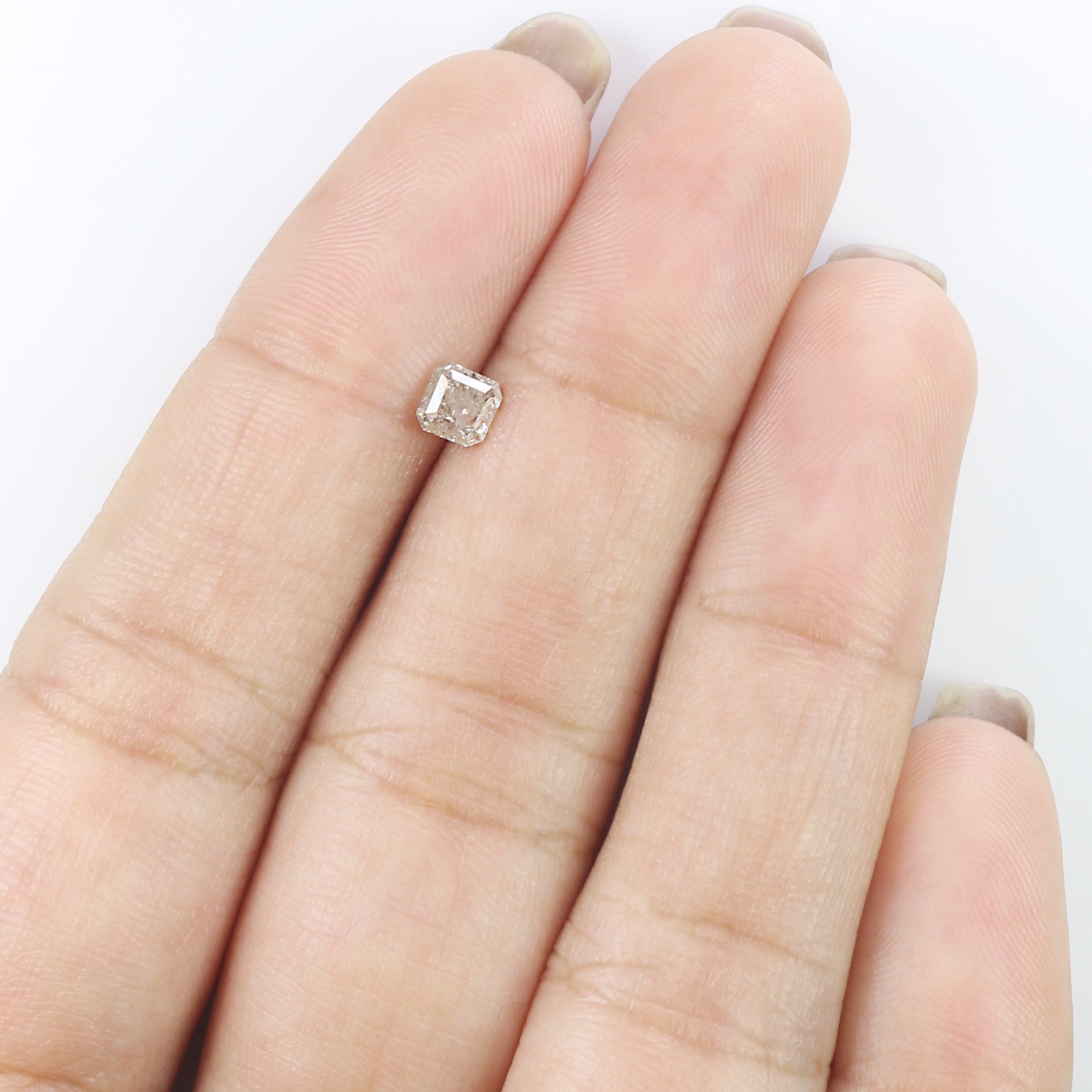0.48 CT Natural Loose Radiant Shape Diamond Yellow Color Radiant Cut Diamond 4.00 MM Natural Grey Color Radiant Brilliant Cut Diamond LQ5963