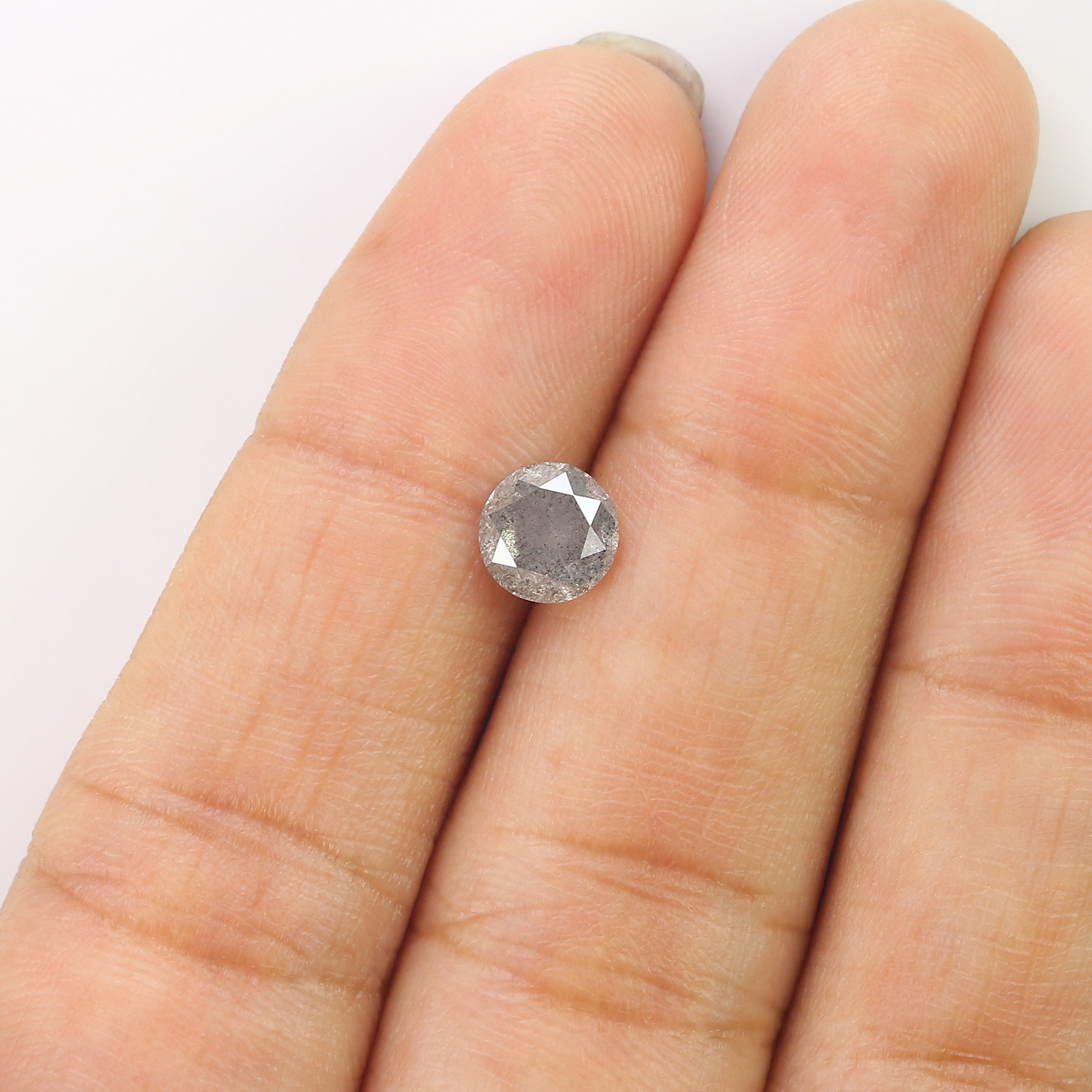 1.07 CT Natural Loose Round Shape Diamond Salt And Pepper Round Cut Diamond 6.00 MM Natural Loose Diamond Round Brilliant Cut Diamond LQ9106