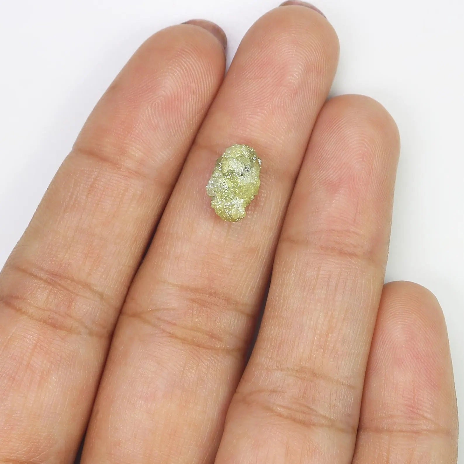 2.75 CT Natural Loose Rough Shape Diamond Yellow Color Rough Uncut Diamond 10.30 MM Natural Grey Color Rough Irregular Cut Diamond NQ2581