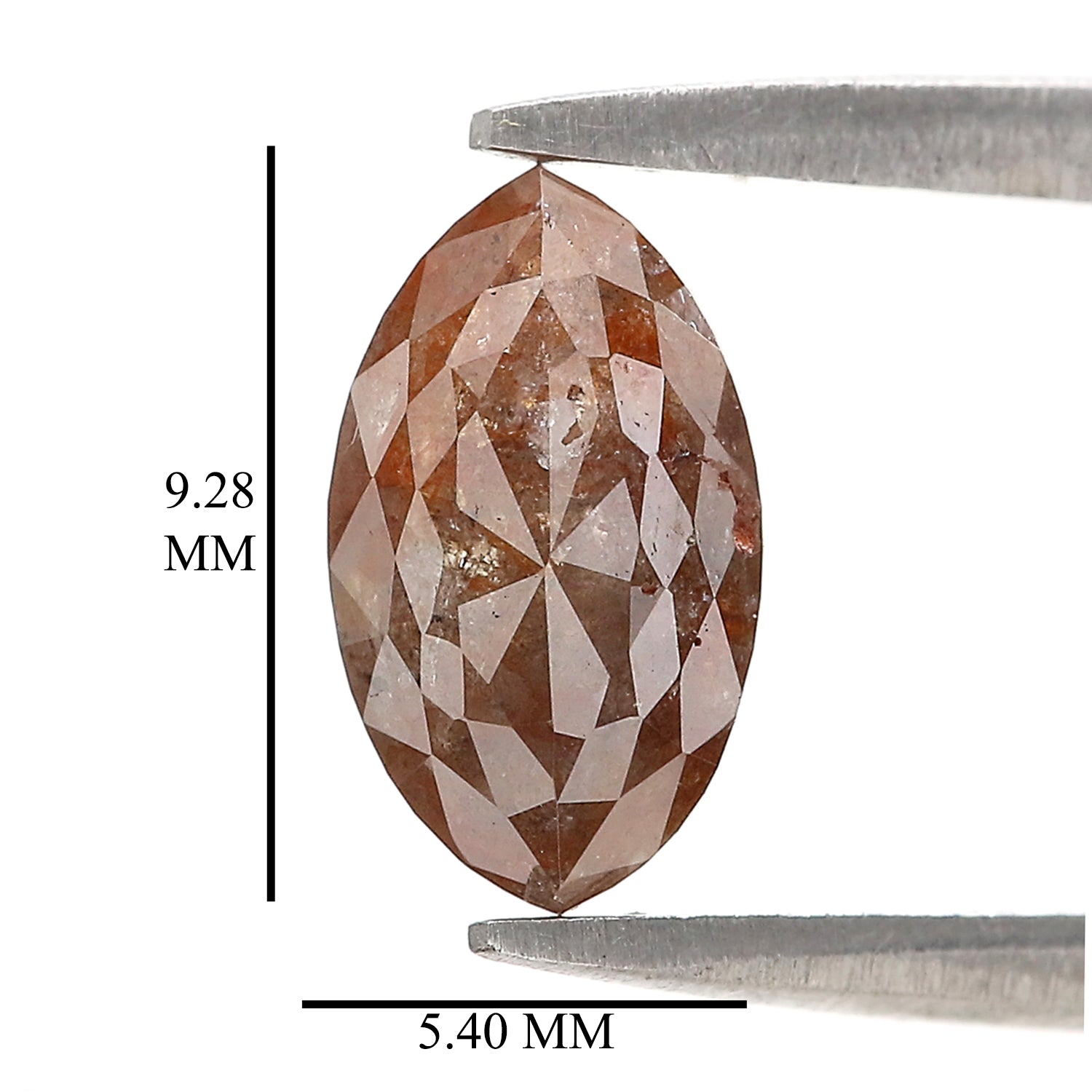 Natural Marquise Brown Diamond 1.57 CT Loose Rose Cut Brown Color Stone 9.30 MM Rustic Marquise Diamond For Custom Engagement Ring L3652