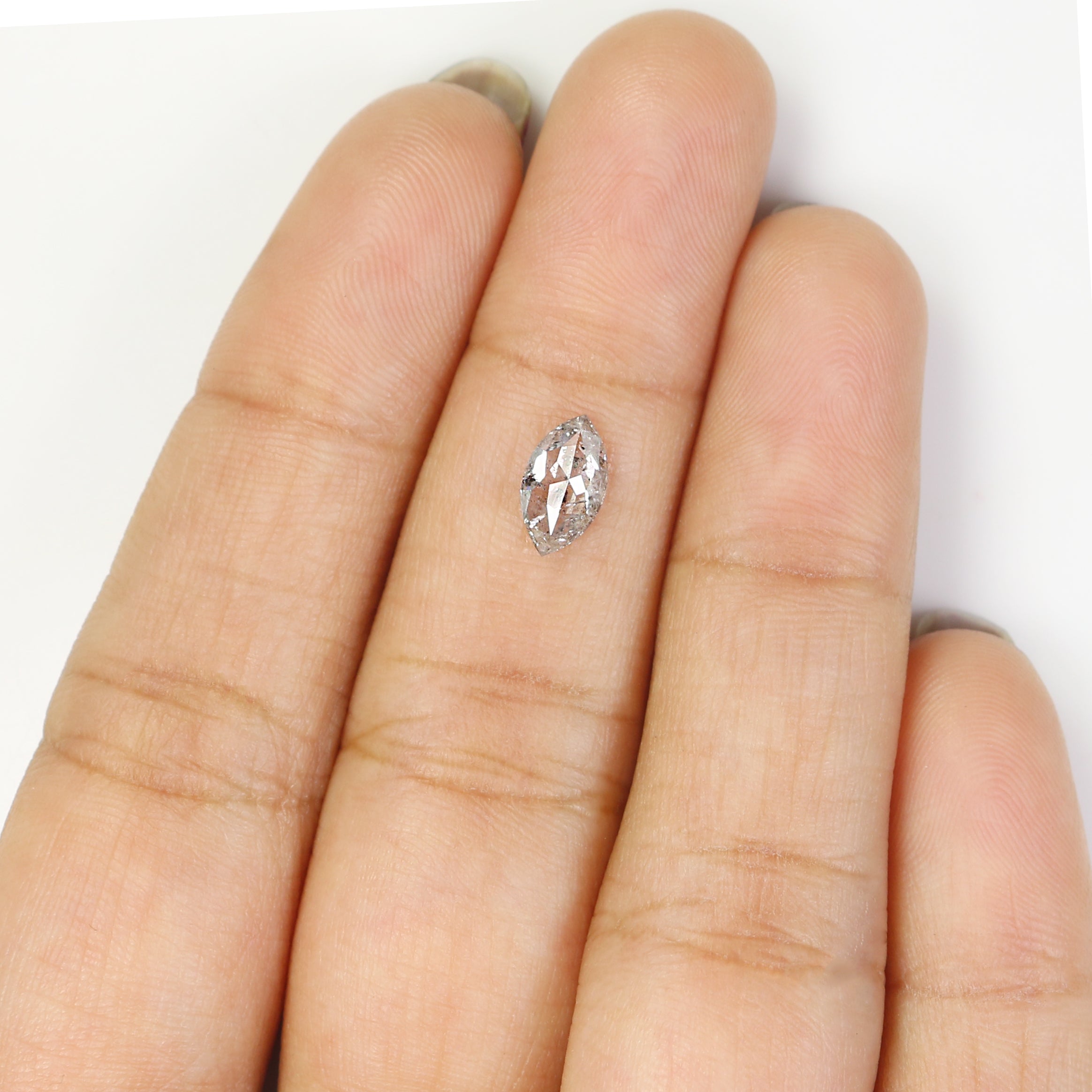 0.72 CT Natural Loose Marquise Shape Diamond Salt And Pepper Marquise Diamond 8.20 MM Natural Black Grey Color Marquise Cut Diamond L3457