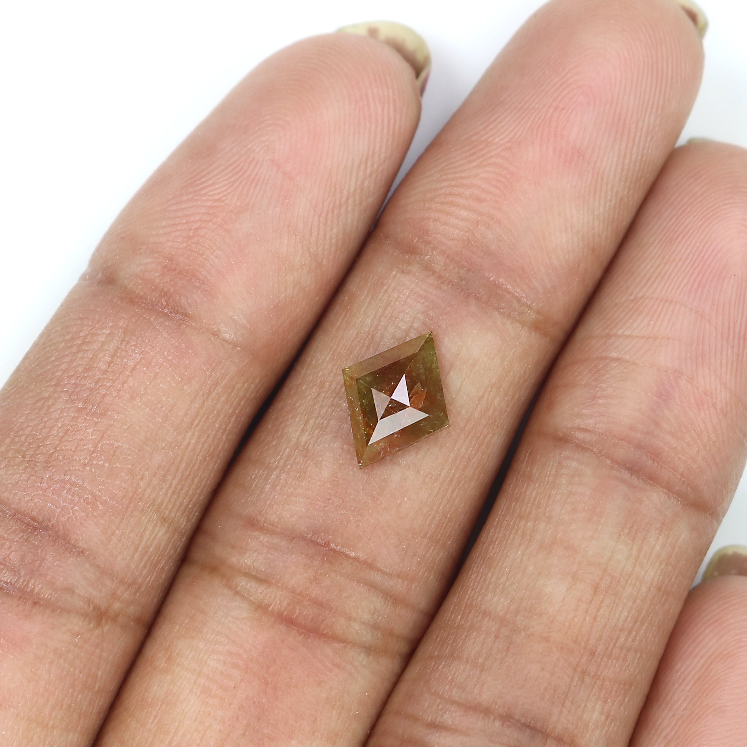 1.10 Ct Natural Loose Kite Shape Diamond Brown Color Kite Cut Diamond 9.80 MM Natural Loose Gray Color Diamond Kite Rose Cut Diamond LQ8105