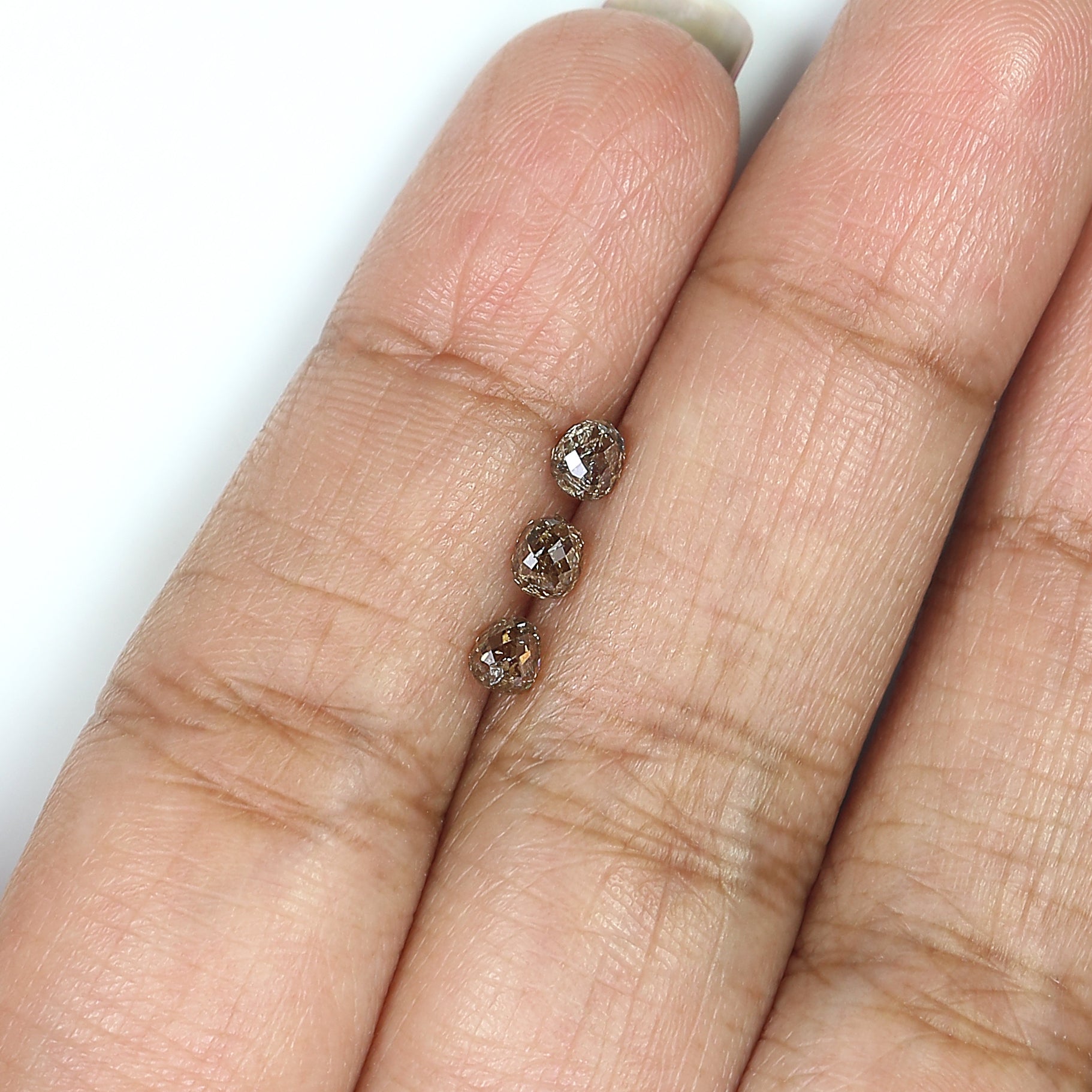 1.01 Ct Natural Loose Briolette Shape Diamond Brown Color Drop Diamond 3.70 MM Natural Loose Brown Color Briolette Rose Cut Diamond LQ9889