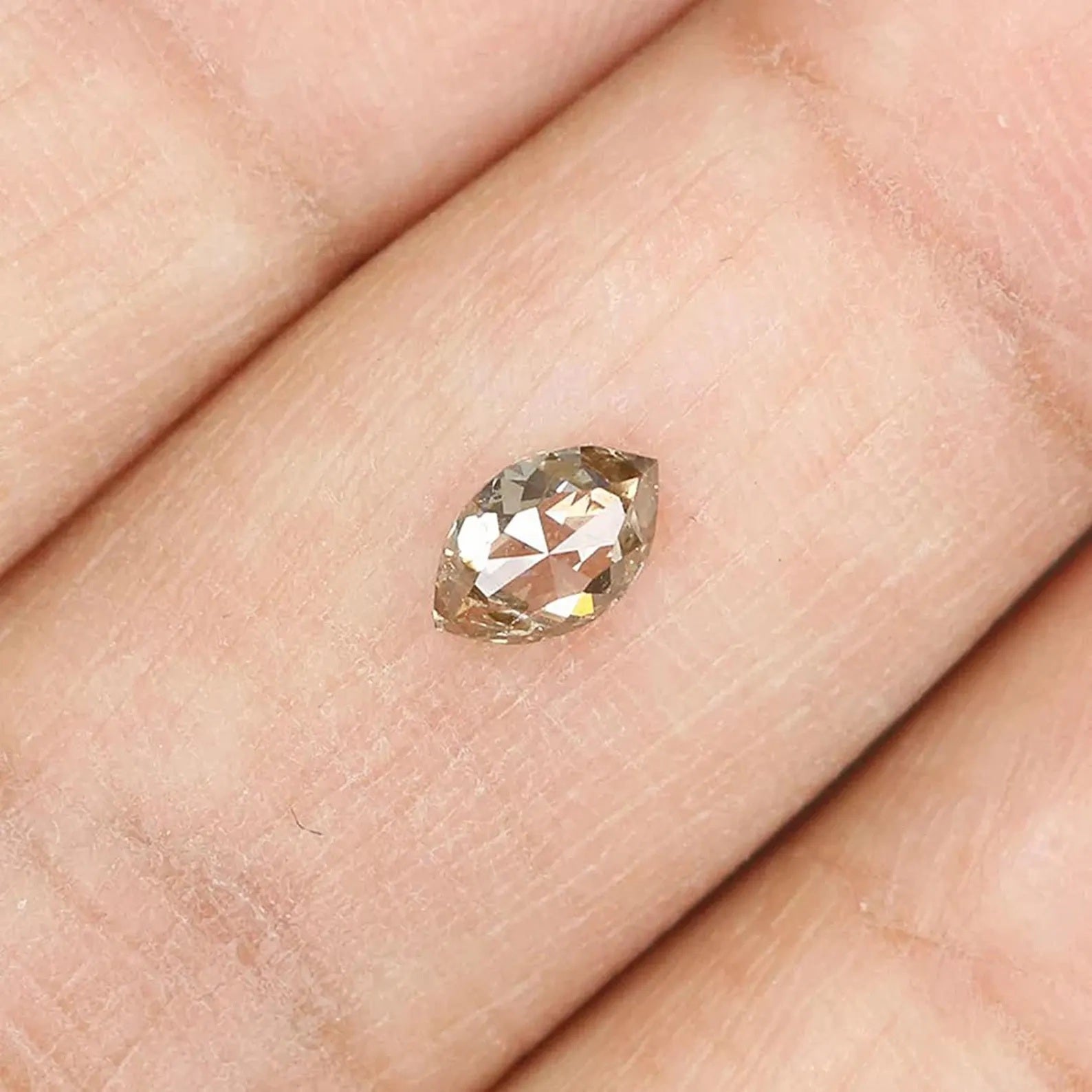 0.40 CT Natural Loose Marquise Shape Diamond Brown Color Marquise Cut Diamond 6.05 MM Natural Brown Color Marquise Rose Cut Diamond NQ611