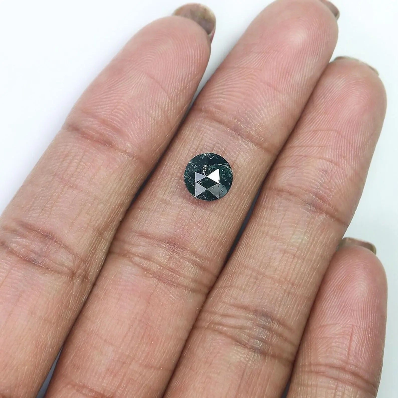 1.40 CT Natural Loose Round Rose Cut Diamond Blue Color Round Shape Diamond 7.00 MM Natural Loose Blue Color Round Rose Cut Diamond NQ240