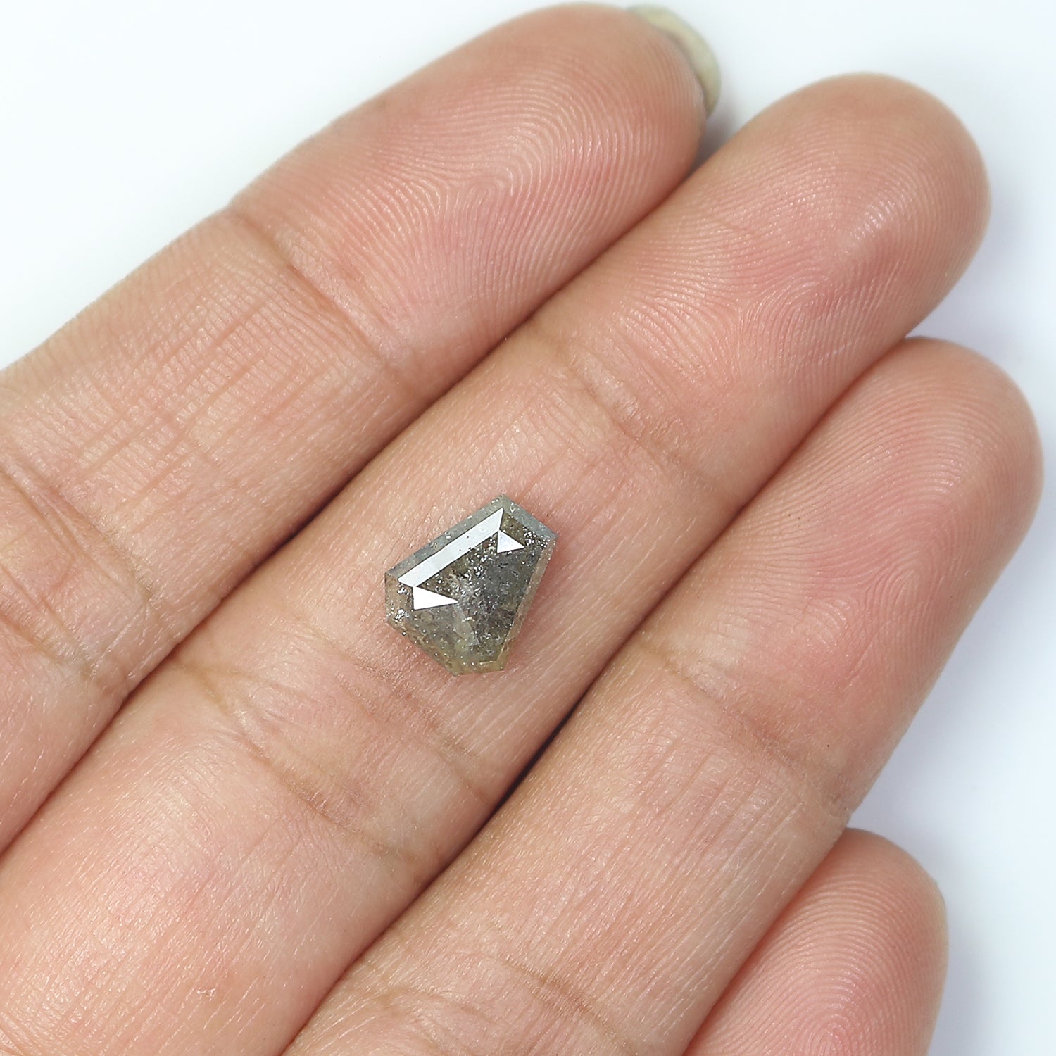 1.78 CT Natural Loose Coffin Shape Diamond Grey Color Coffin Diamond 8.35 MM Natural Loose Brown Color Coffin Rose Cut Diamond LQ3314