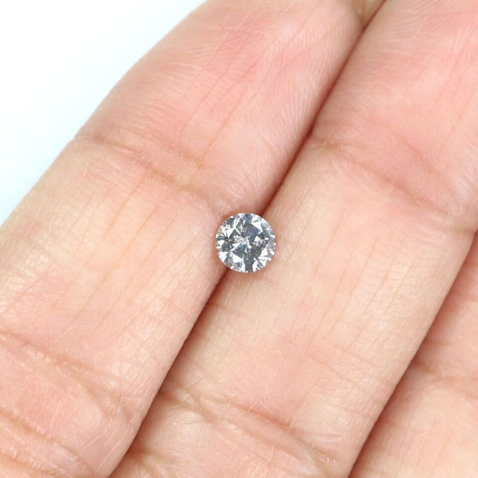 0.29 CT Natural Loose Round Rose Cut Diamond Salt And Pepper Round Shape Diamond 4.20 MM Black Grey Color Round Brilliant Cut Diamond NQ8679