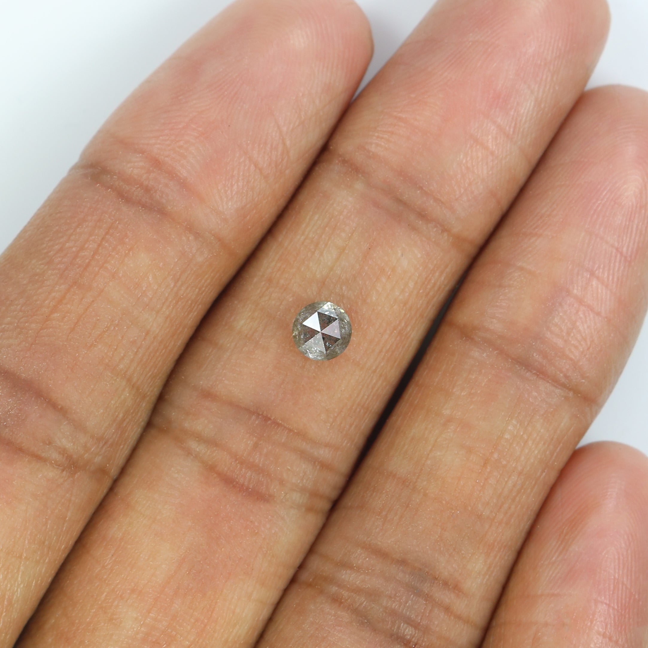 0.56 CT Natural Loose Round Rose Cut Diamond Salt And Pepper Round Diamond 4.40 MM Natural Loose Black Grey Color Rose Cut Diamond LQ2808
