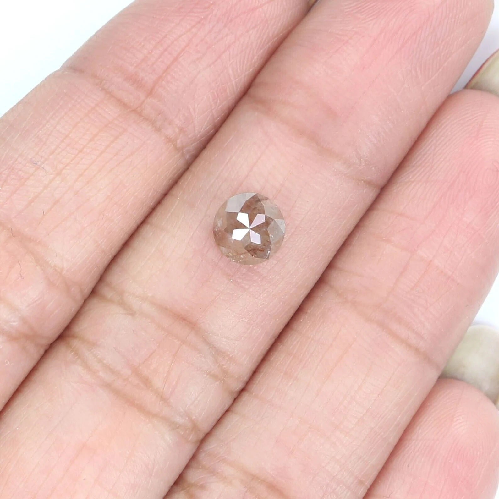 1.19 CT Natural Loose Round Diamond Grey Color Diamond Natural Loose Diamond 5.90 MM Brown Round Rose Cut Diamond Round Shape Diamond NQ351