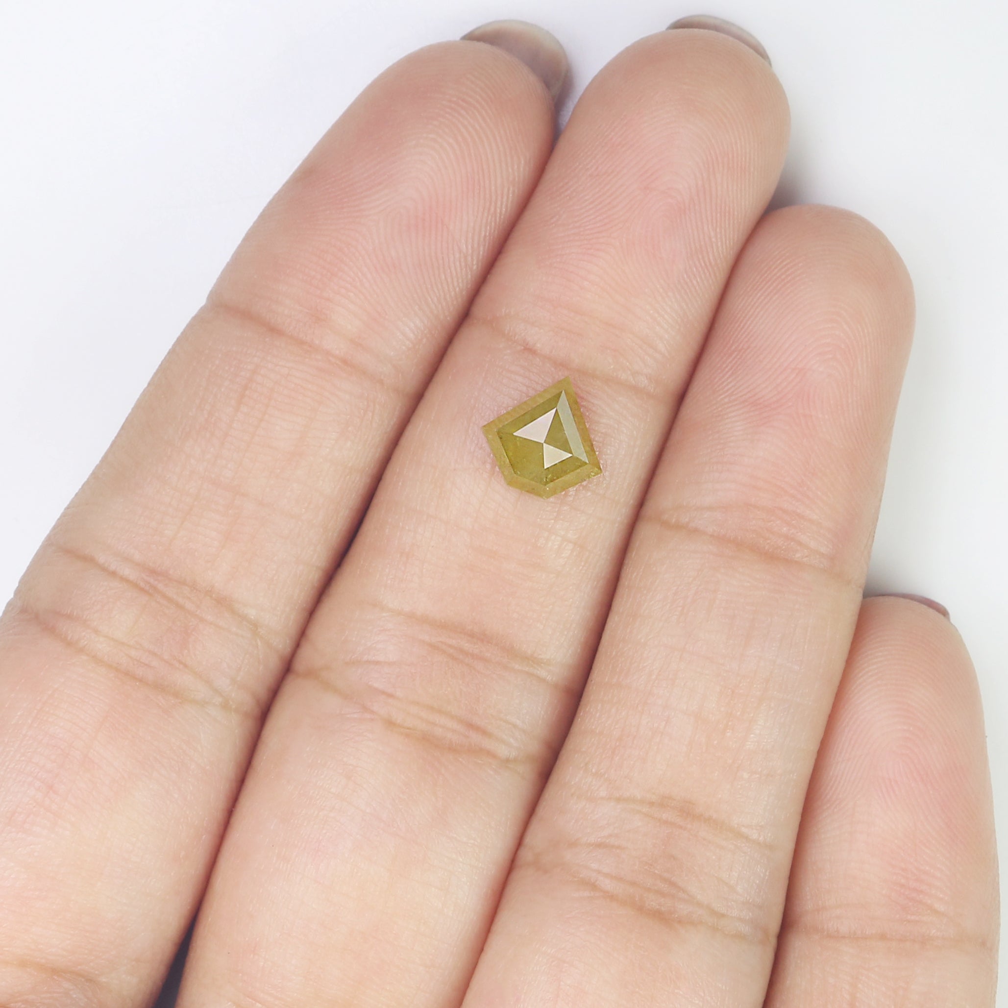 1.19 CT Natural Loose Shield Shape Diamond Yellow Color Shield Cut Diamond 7.30 MM Natural Loose Diamond Shield Rose Cut Diamond LQ9638