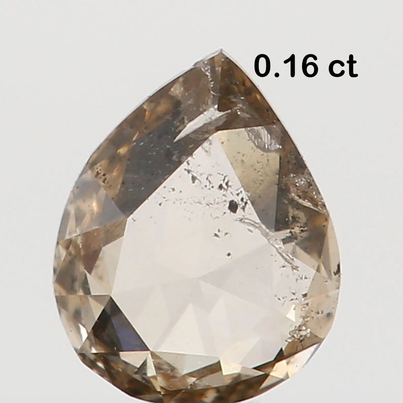0.16 Ct Natural Loose Pear Shape Diamond Brown Color Pear Cut Diamond 4.00 MM Natural Loose Diamond Brown Pear Shape Rose Cut Diamond N7134