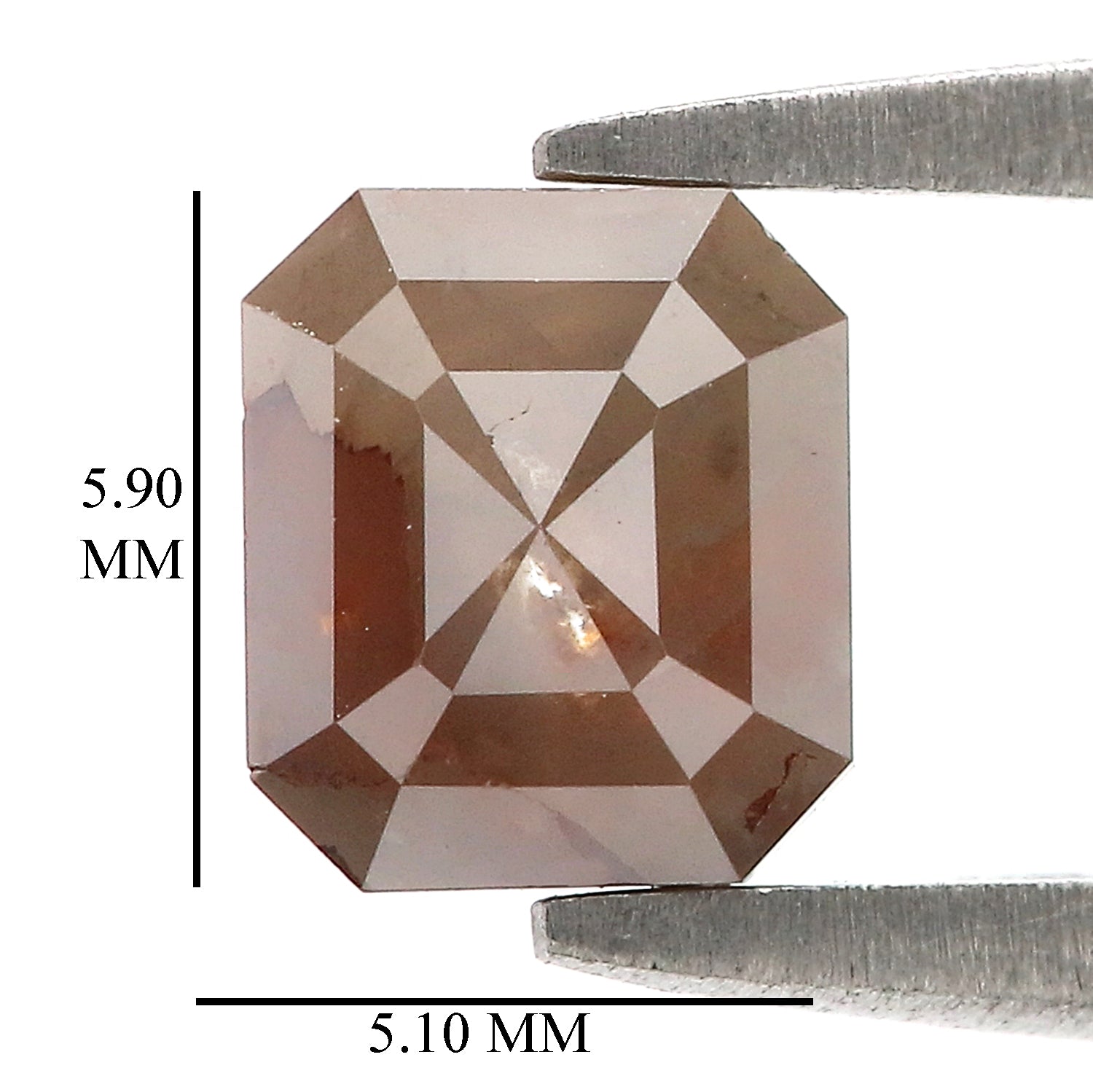 Natural Emerald Brown Diamond 1.10 CT Loose Rose Cut Stone 5.90 MM Rustic Diamond Emerald Diamond For Custom Engagement Ring L3658