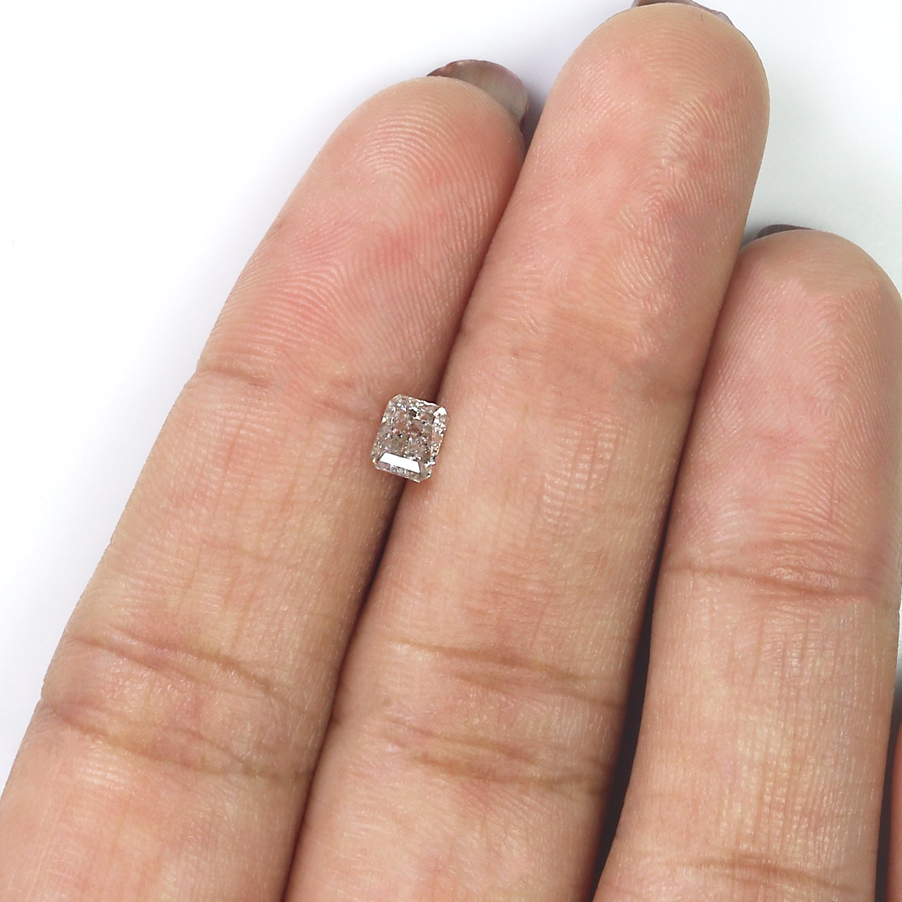 0.54 CT Natural Loose Emerald Shape Diamond Grey Color Emerald Cut Diamond 4.60 MM Natural Yellow Color Emerald Brilliant Cut Diamond LQ7413