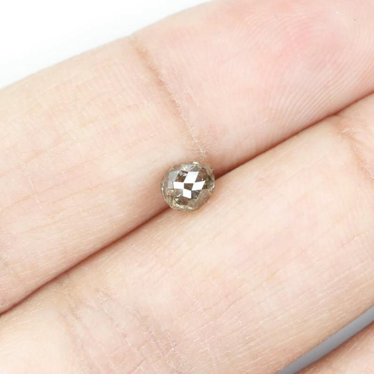 0.62 Ct Natural Loose Briolette Shape Diamond Brown Color Drop Diamond 4.60 MM Natural Loose Brown Color Briolette Rose Cut Diamond NQ460