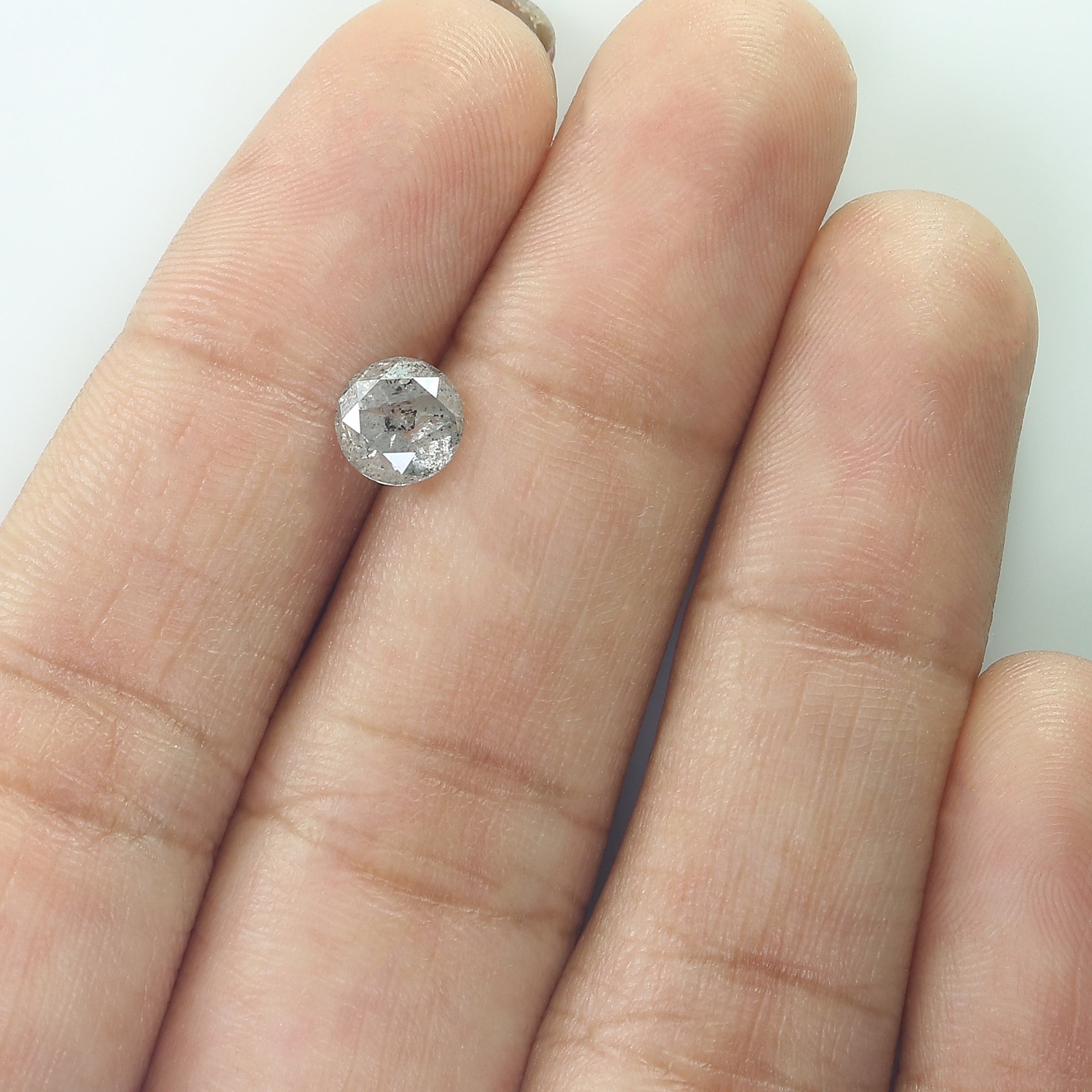 1.04 CT Natural Loose Round Shape Diamond Salt And Pepper Round Cut Diamond 6.05 MM Natural Loose Diamond Round Brilliant Cut Diamond LQ9090