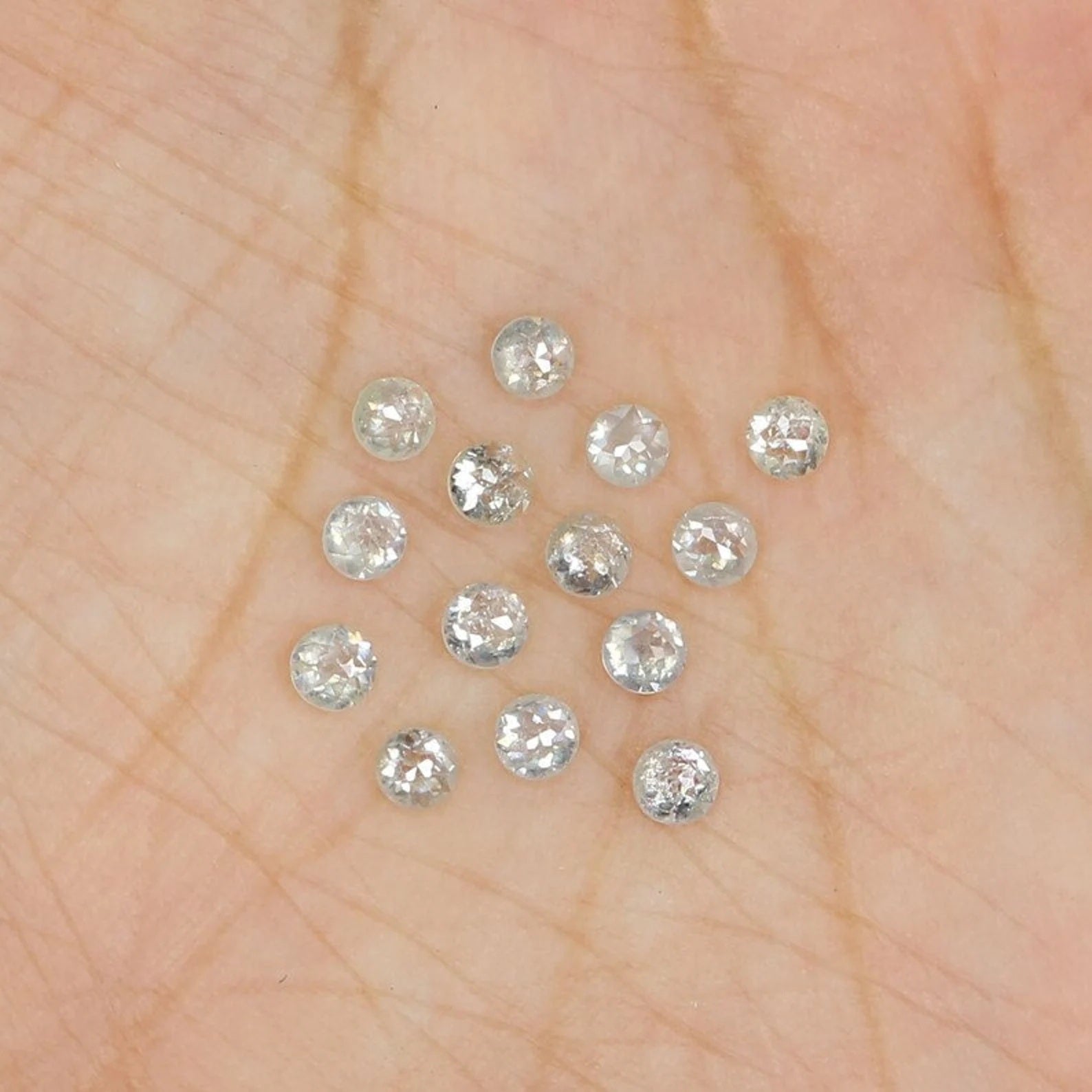 0.95 CT Natural Loose Round Shape Diamond Grey Color Round Diamond 2.25 MM Natural Loose Diamond Grey Color Round Rose Cut Diamond NQ2083