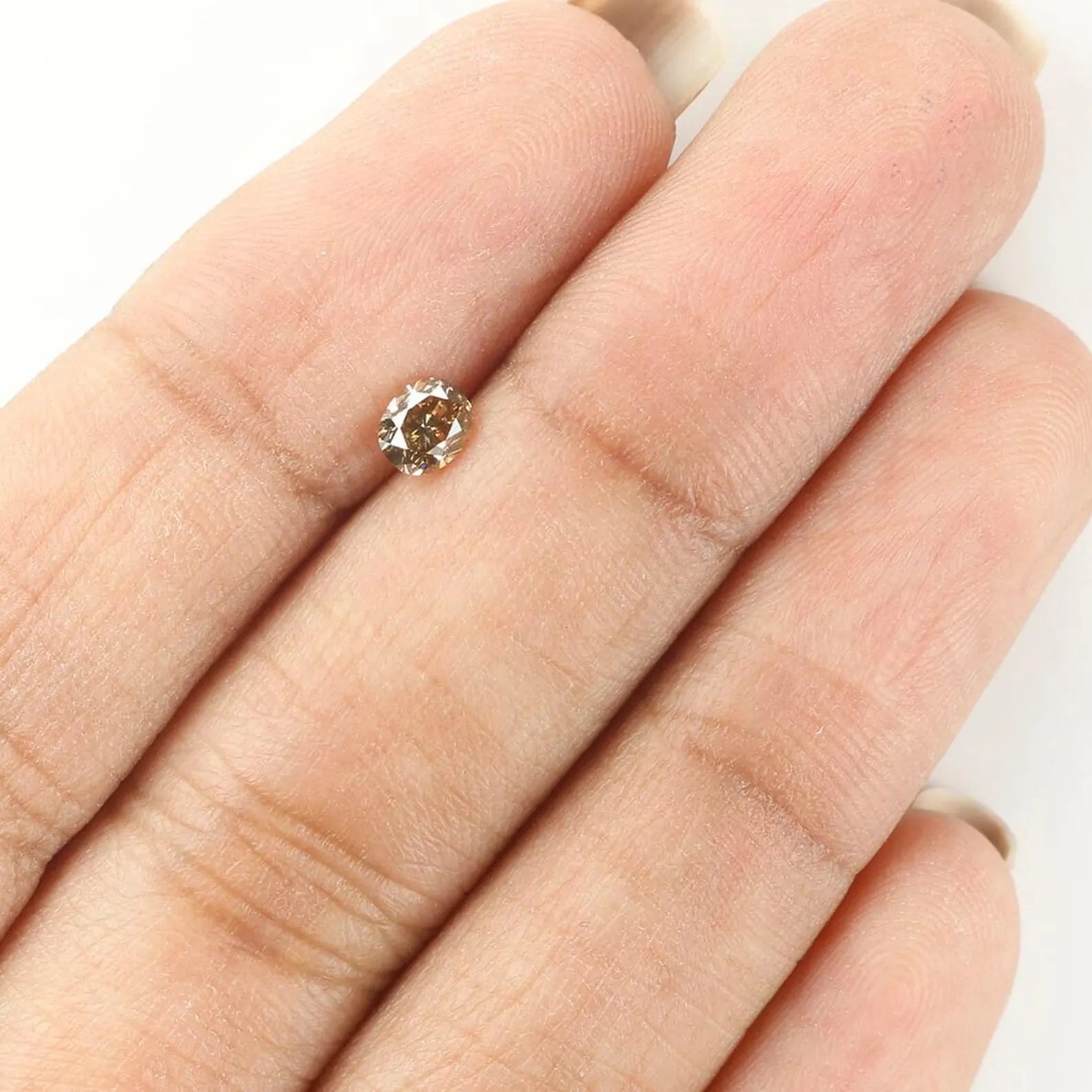 0.27 CT Natural Loose Oval Shape Diamond Brown Color Oval Cut Diamond 4.35 MM Natural Loose Brown Color Oval Brilliant Cut Diamond NQ1189