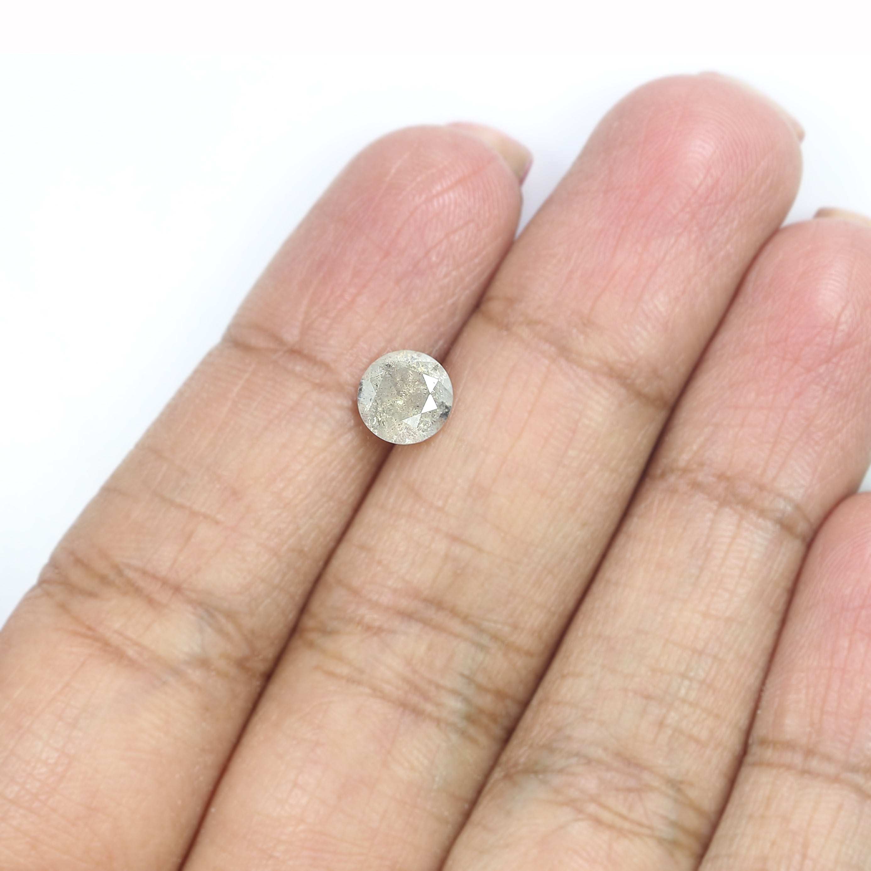 1.05 CT Natural Loose Round Shape Diamond Milky Grey Round Cut Diamond 6.20 MM Natural Loose Milky Grey Round Brilliant Cut Diamond LQ5880