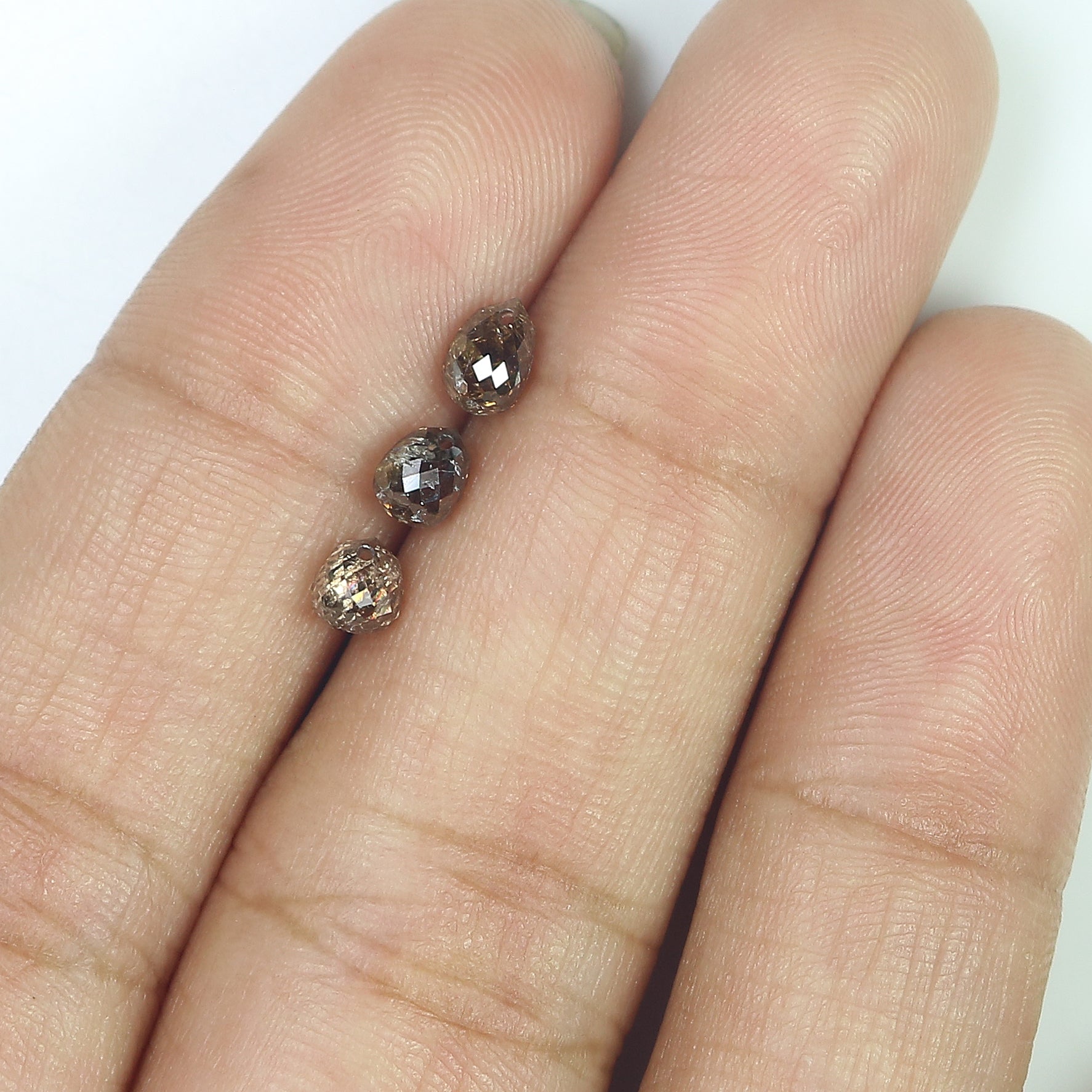 1.38 Ct Natural Loose Briolette Shape Diamond Brown Color Drop Diamond 3.90 MM Natural Loose Diamond Brown Briolette Cut Diamond LQ9986