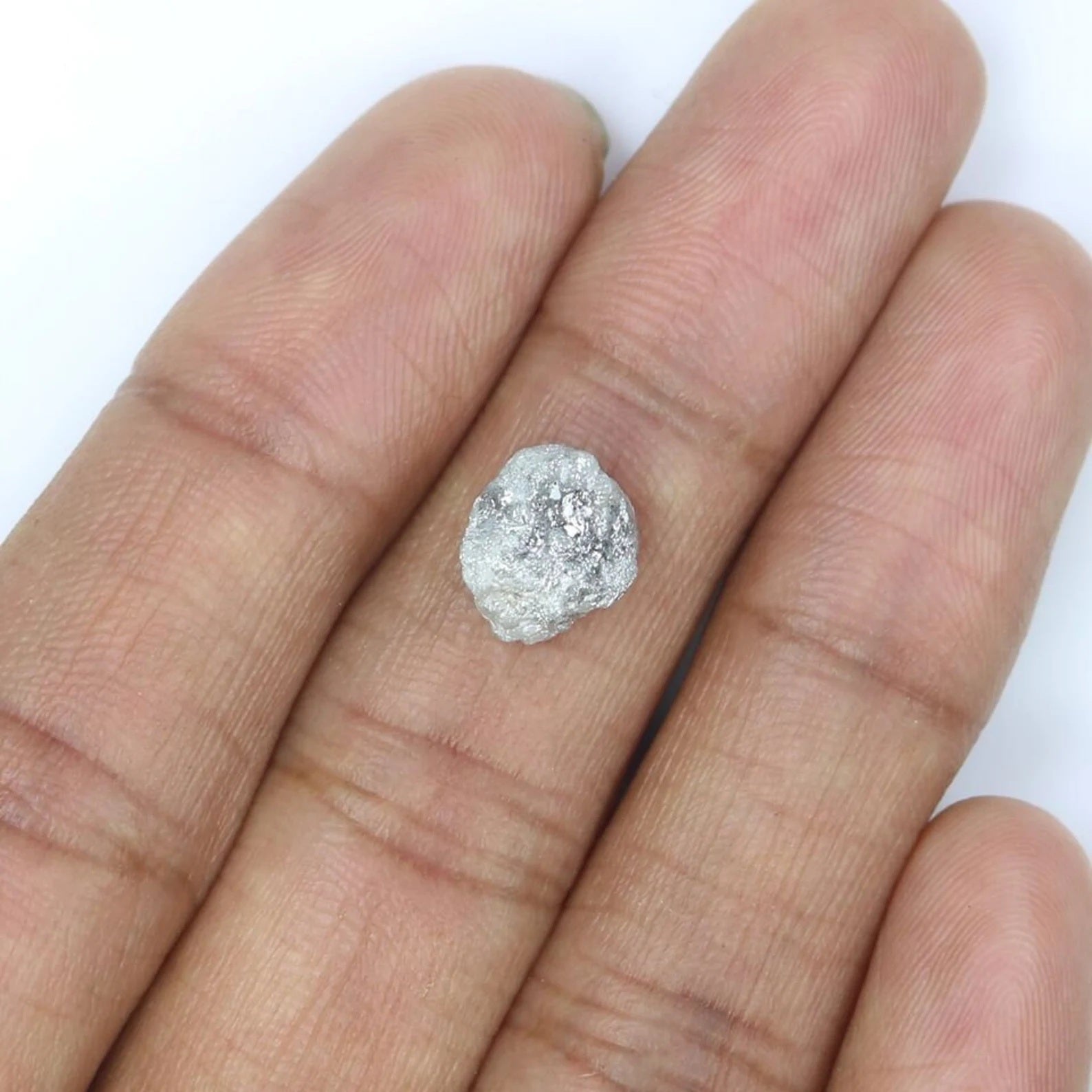 3.54 CT Natural Loose Rough Shape Diamond Grey Color Rough Cut Diamond 9.80 MM Natural Loose Diamond Grey Rough Irregular Cut Diamond NQ2409