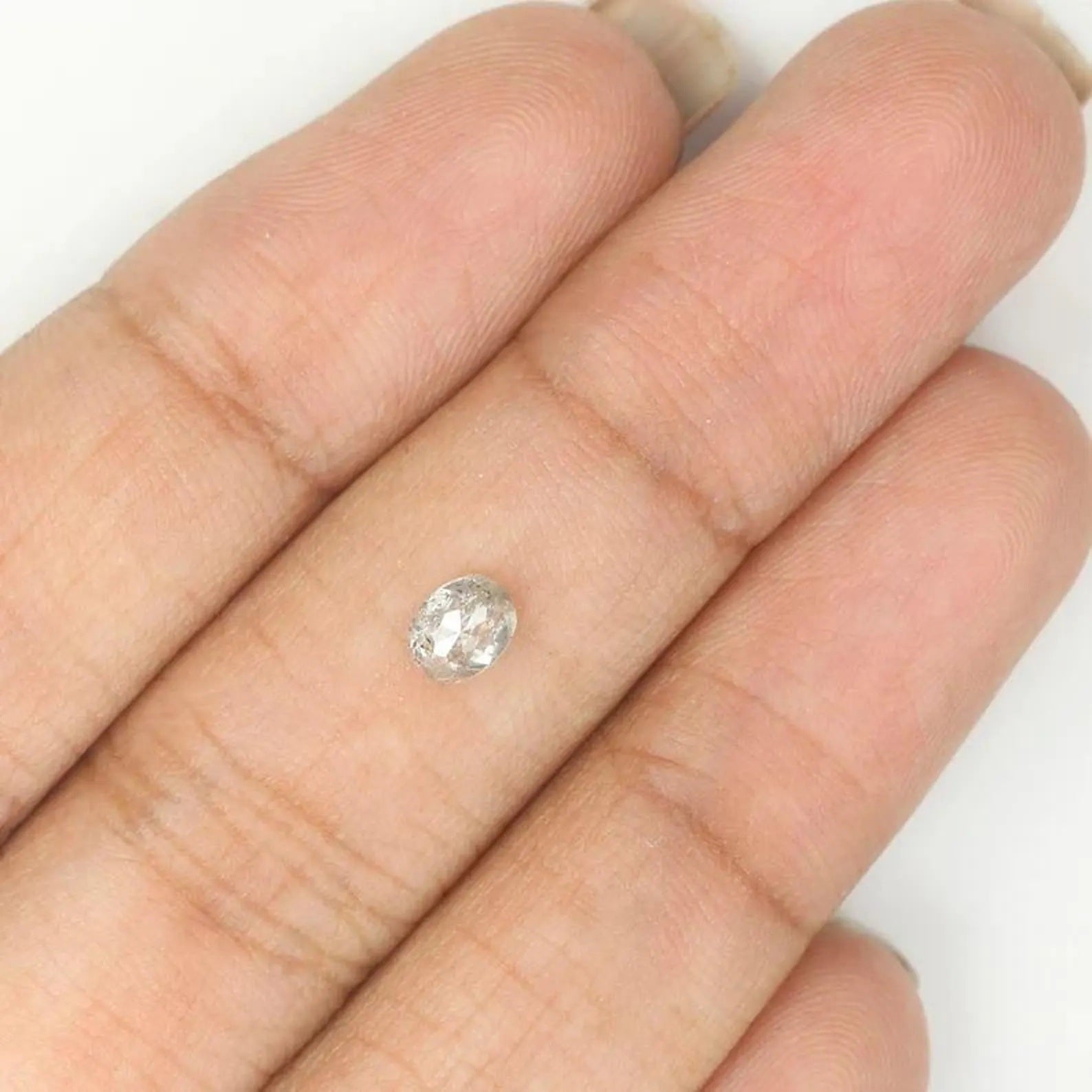 0.40 CT Natural Loose Oval Shape Diamond Grey Color Oval Cut Diamond 4.85 MM Natural Loose Grey Color Diamond Oval Rose Cut Diamond NQ1181