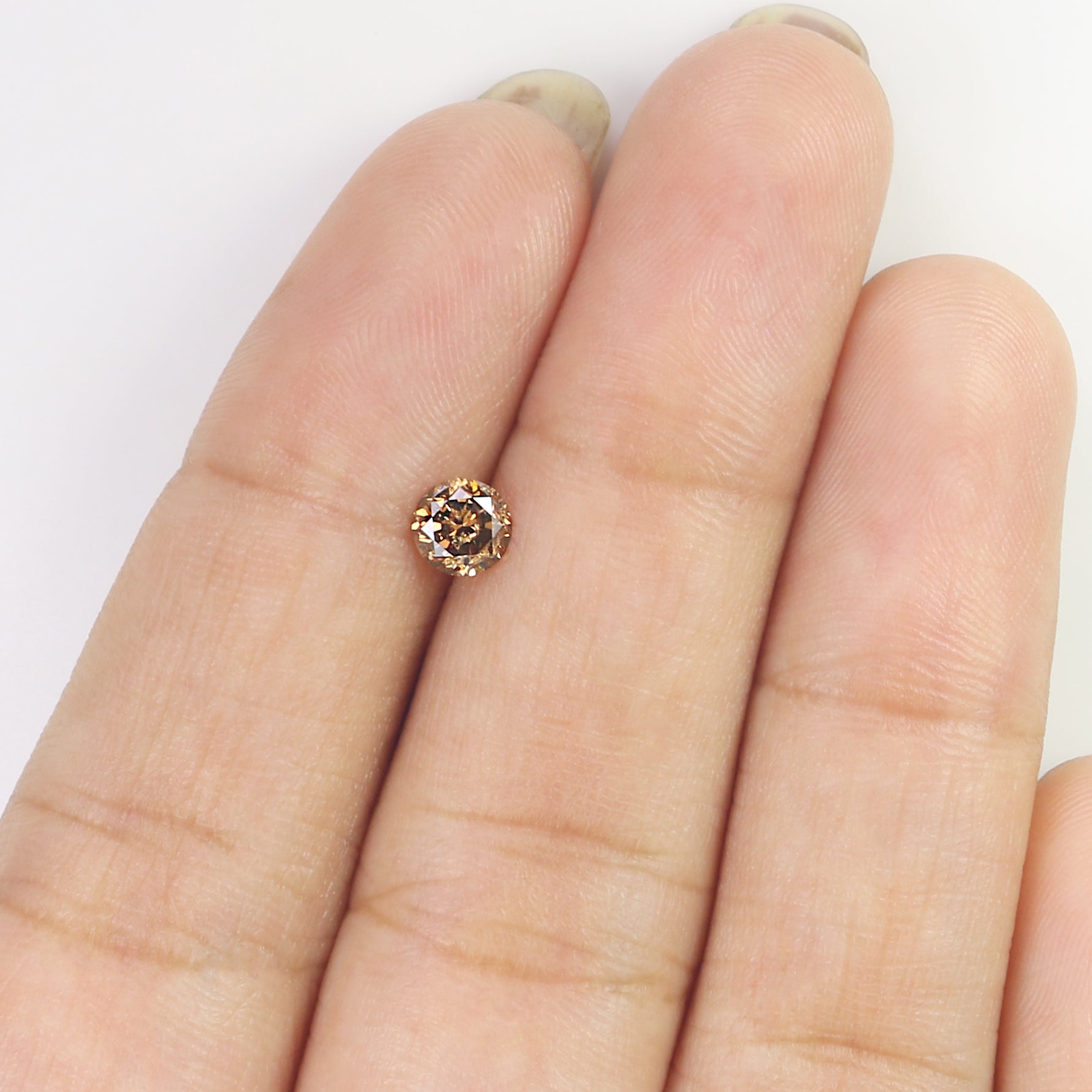 0.39 Ct Natural Loose Round Shape Diamond Brown Color Round Cut Diamond 4.65 MM Natural Loose Brown Color Round Brilliant Cut Diamond LQ672