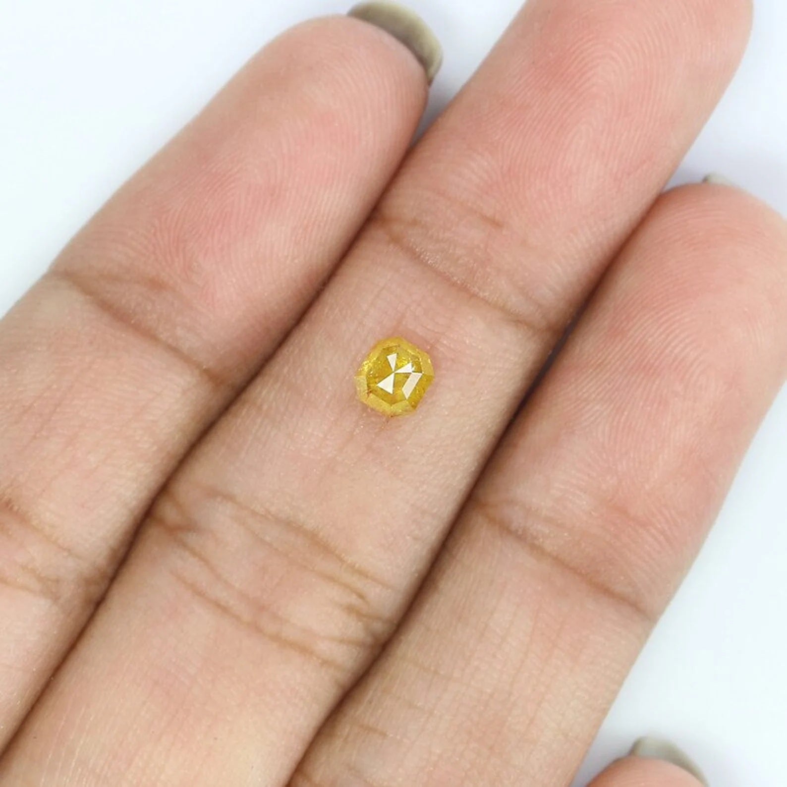 0.39 CT Natural Loose Diamond Radiant Shape Diamond Yellow Color Radiant Cut Diamond 4.20 MM Natural Loose Radiant Rose Cut Diamond NQ7022