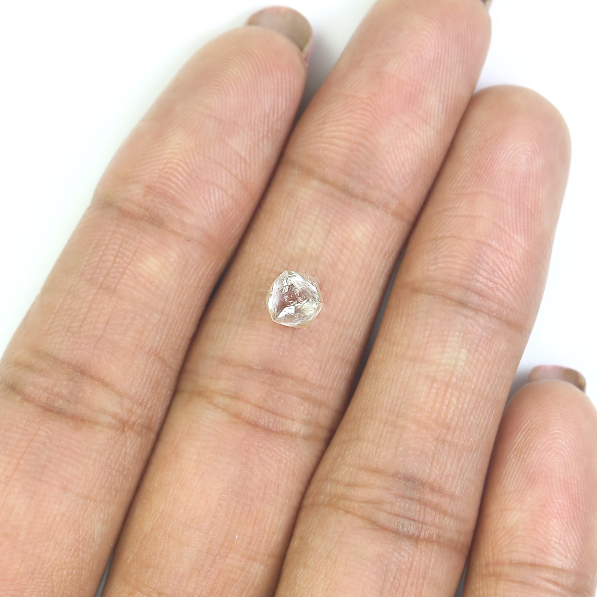 1.32 CT Natural Loose Rough Shape Diamond White-K Color Irregular Cut Diamond 6.40 MM Natural Loose White-K Color Rough UnCut Diamond L3541