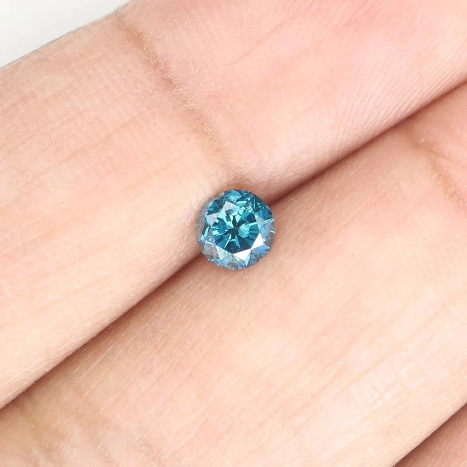 0.36 CT Natural Loose Round Shape Diamond Blue Color Round Cut Diamond 4.30 MM Natural Diamond Blue Color Round Brilliant Cut Diamond NQ626