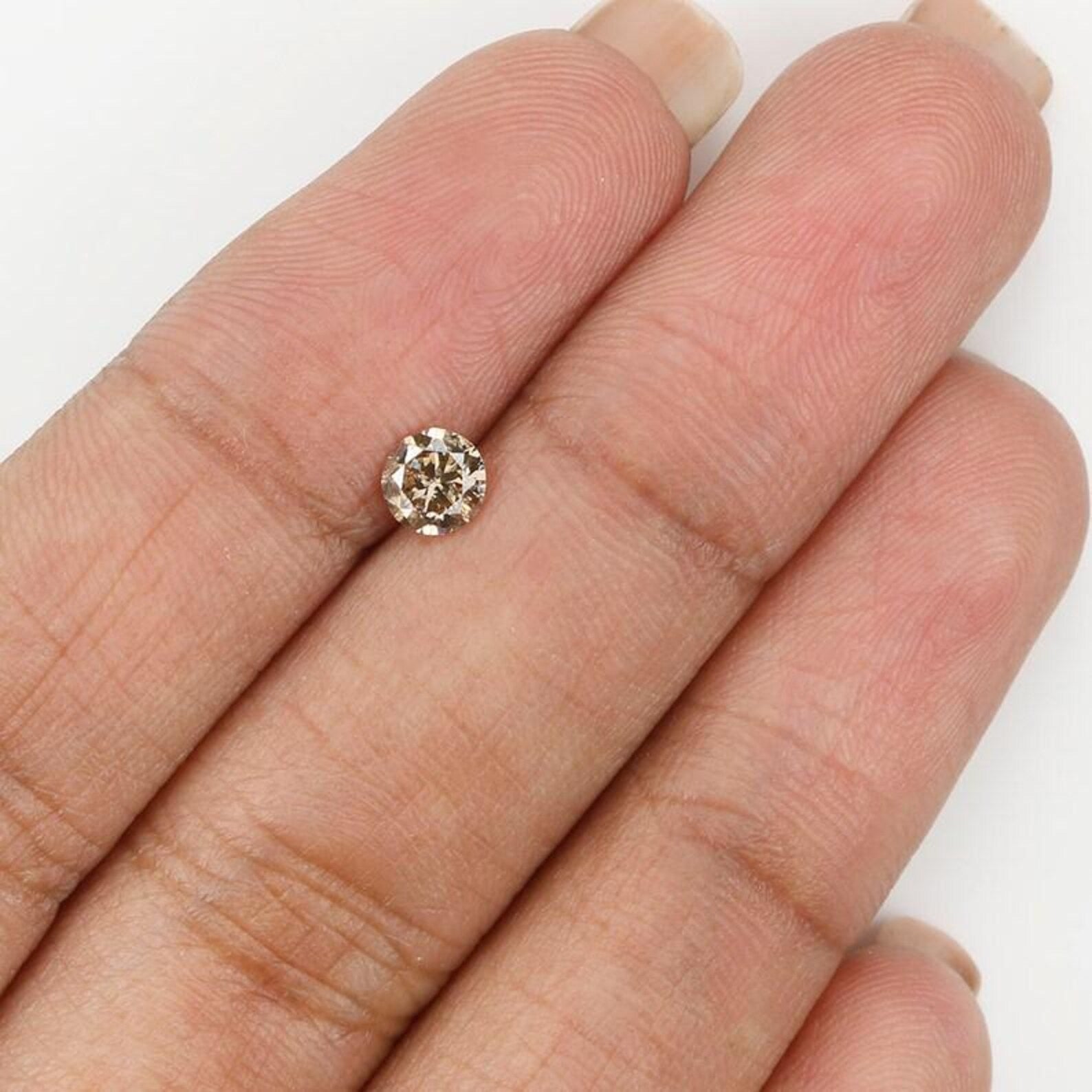 0.33 CT Natural Loose Round Shape Diamond Brown Color Round Cut Diamond 4.50 MM Natural Loose Brown Color Round Brilliant Cut Diamond NQ1199