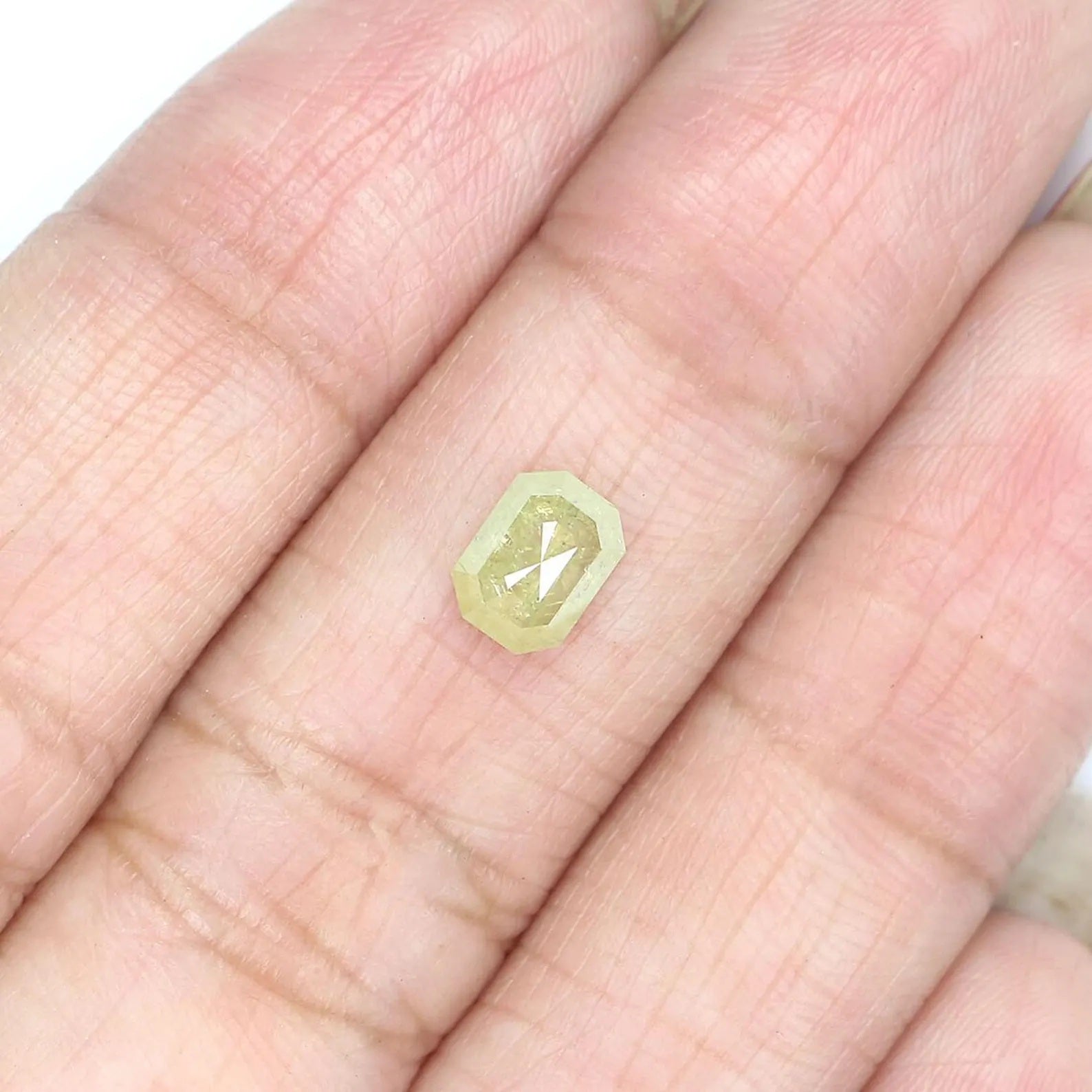 0.67 CT Natural Loose Emerald Shape Diamond Yellow Color Emerald Diamond 6.10 MM Natural Loose Grey Color Emerald Rose Cut Diamond NQ7455