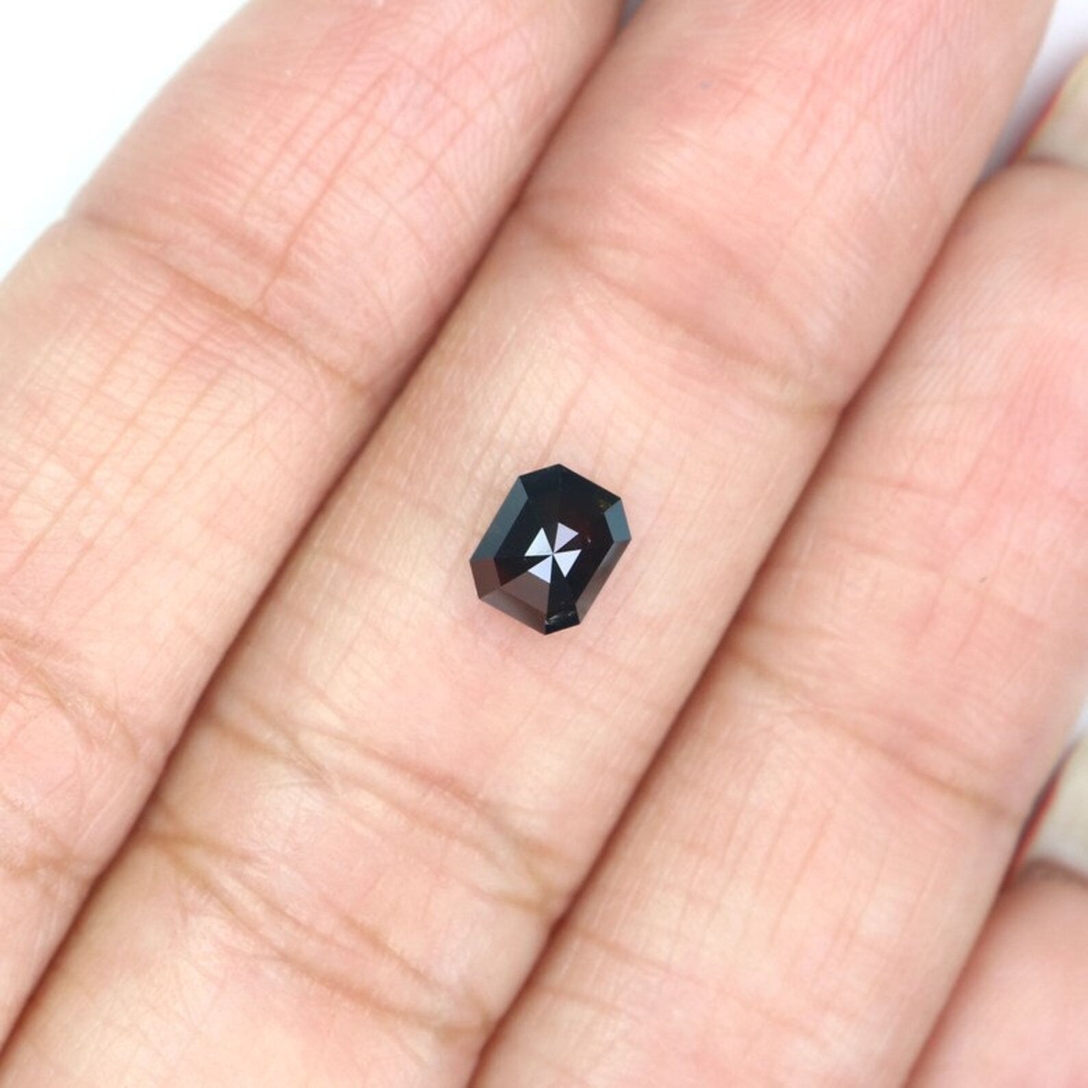 0.68 CT Natural Loose Emerald Shape Diamond Deep Brown Color Emerald Cut Diamond 5.50 MM Natural Brown Color Emerald Rose Cut Diamond NQ8342