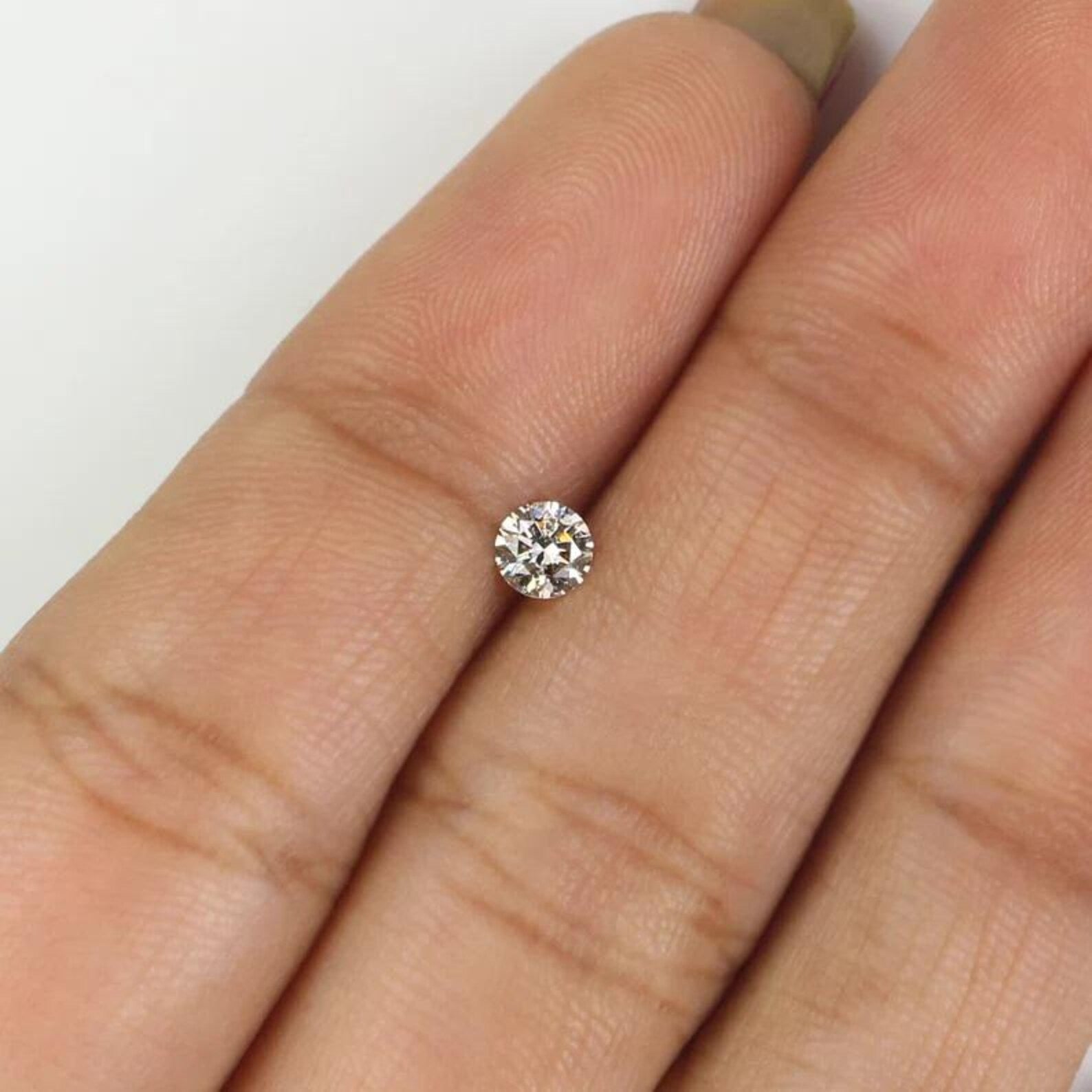 0.19 Ct Natural Loose Round Shape Diamond Brown Color Round Diamond 3.70 MM Natural Diamond Brown Color Round Brilliant Cut Diamond NQ7404