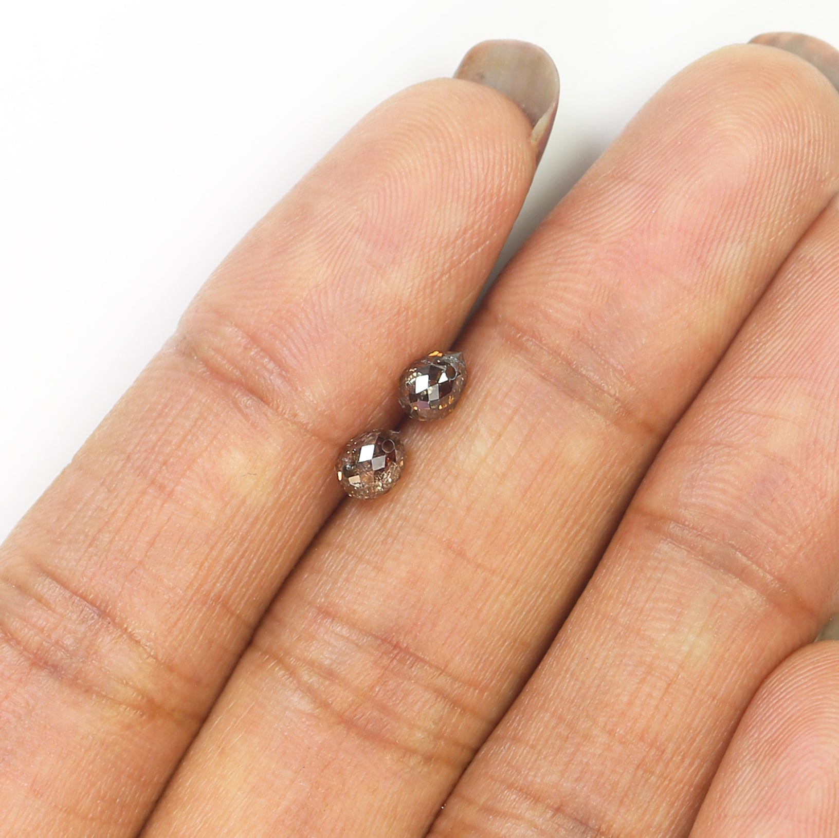 1.13 Ct Natural Loose Briolette Shape Diamond Brown Color Drop Diamond 3.50 MM Natural Loose Brown Color Diamond Briolette Cut Diamond L145